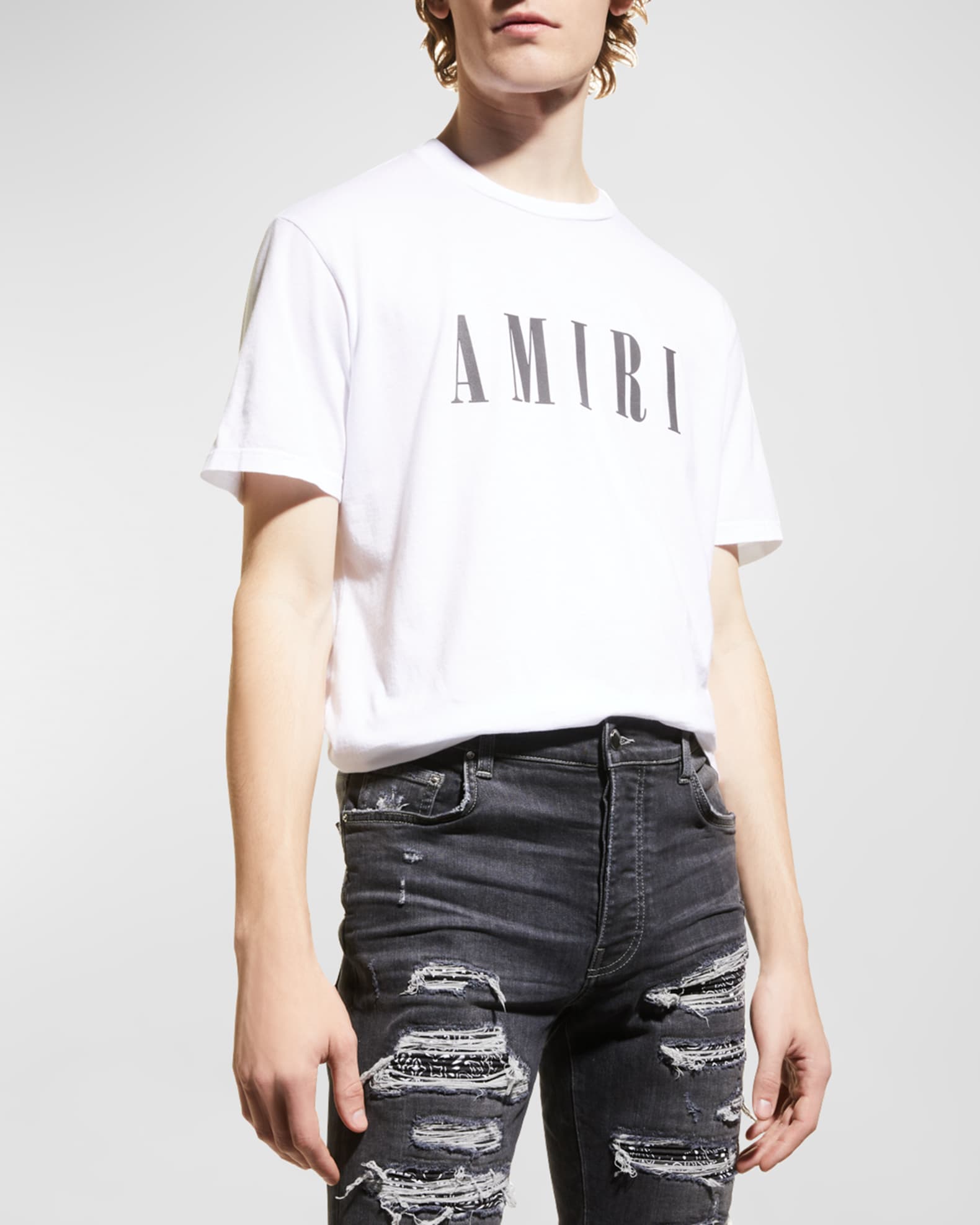 Amiri Core Logo Print T-shirt in Red for Men