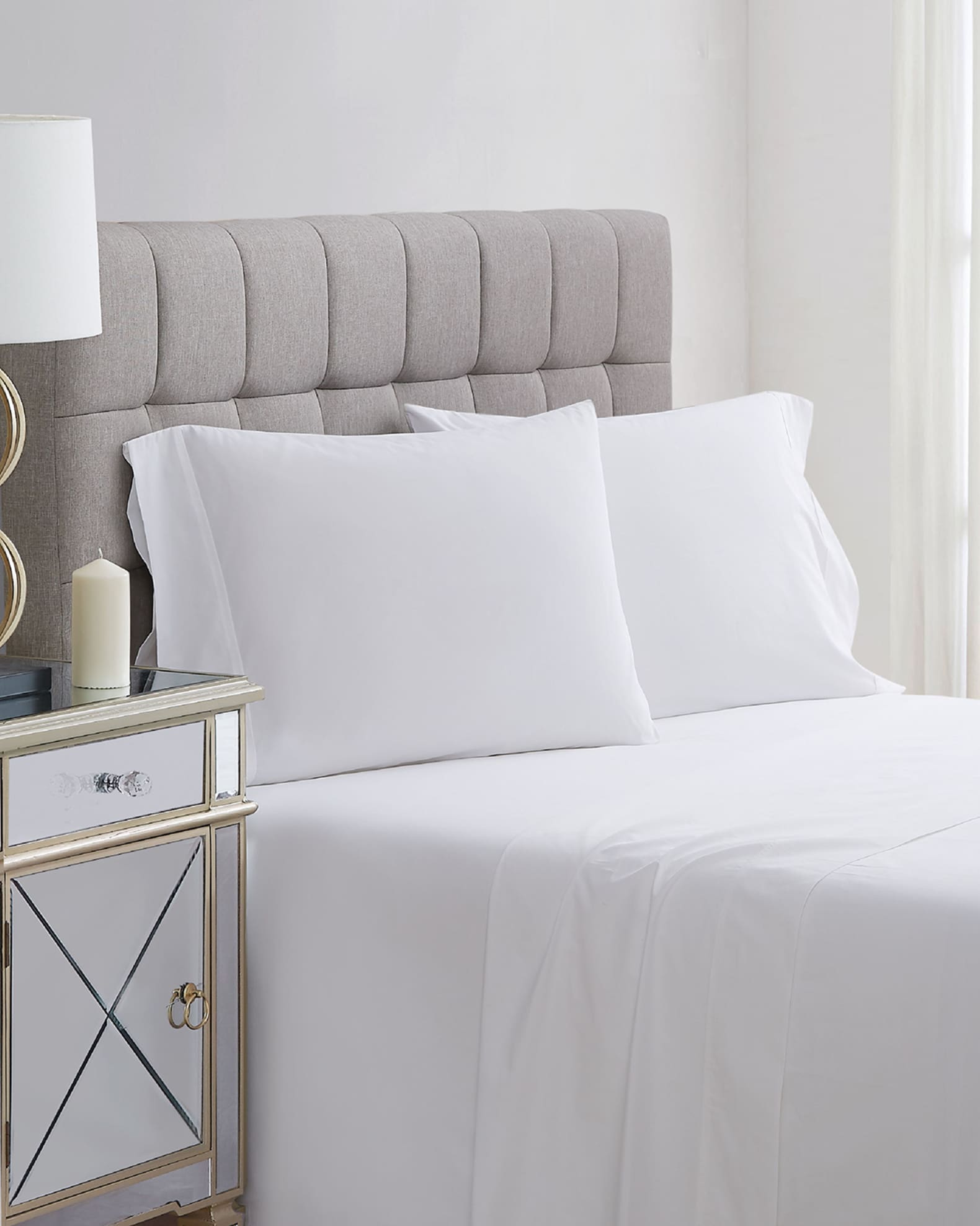 4-Piece 400-Thread Count Percale King Sheet Set 1