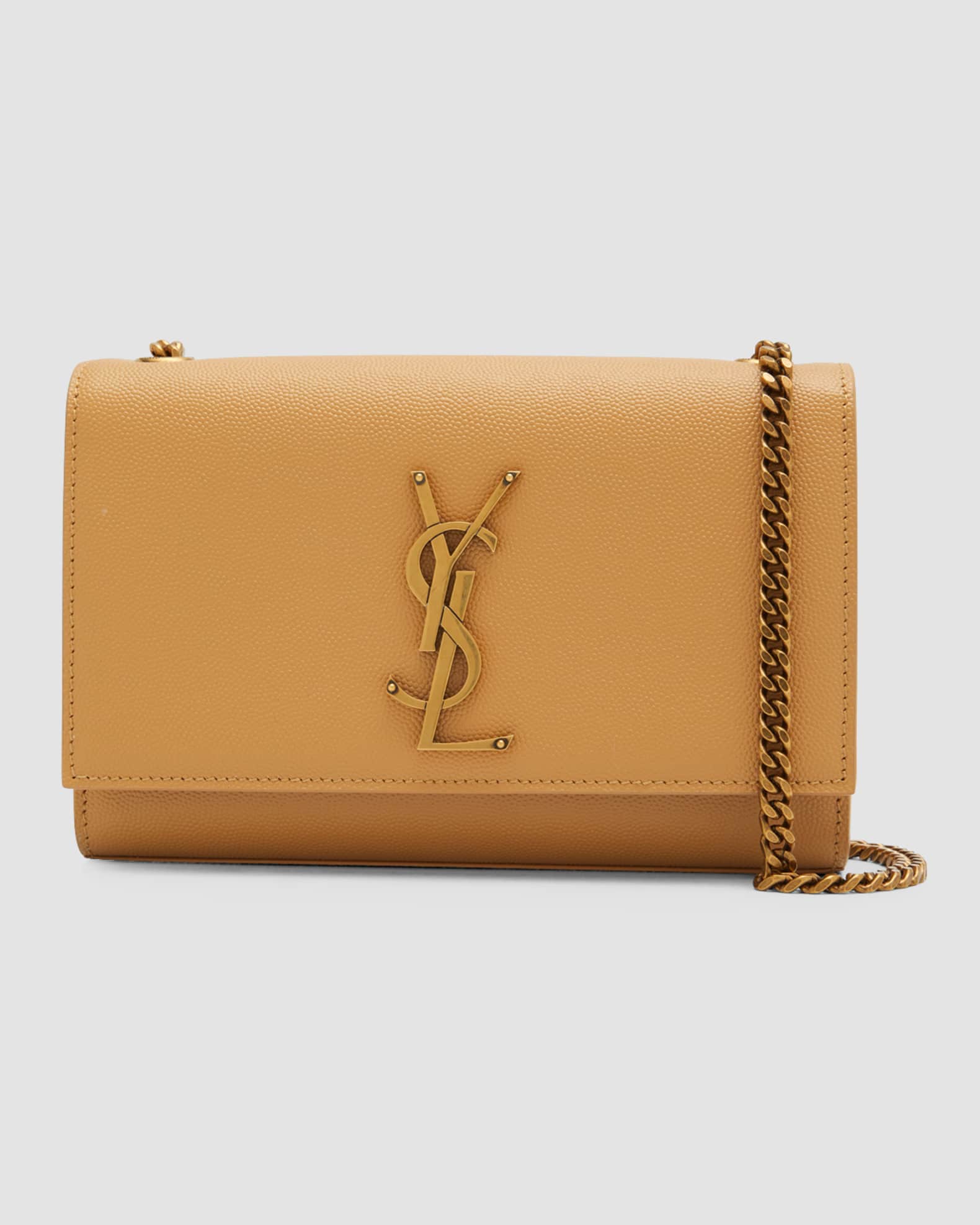 Saint Laurent Kate Small YSL Crossbody Bag in Grained Leather | Neiman ...