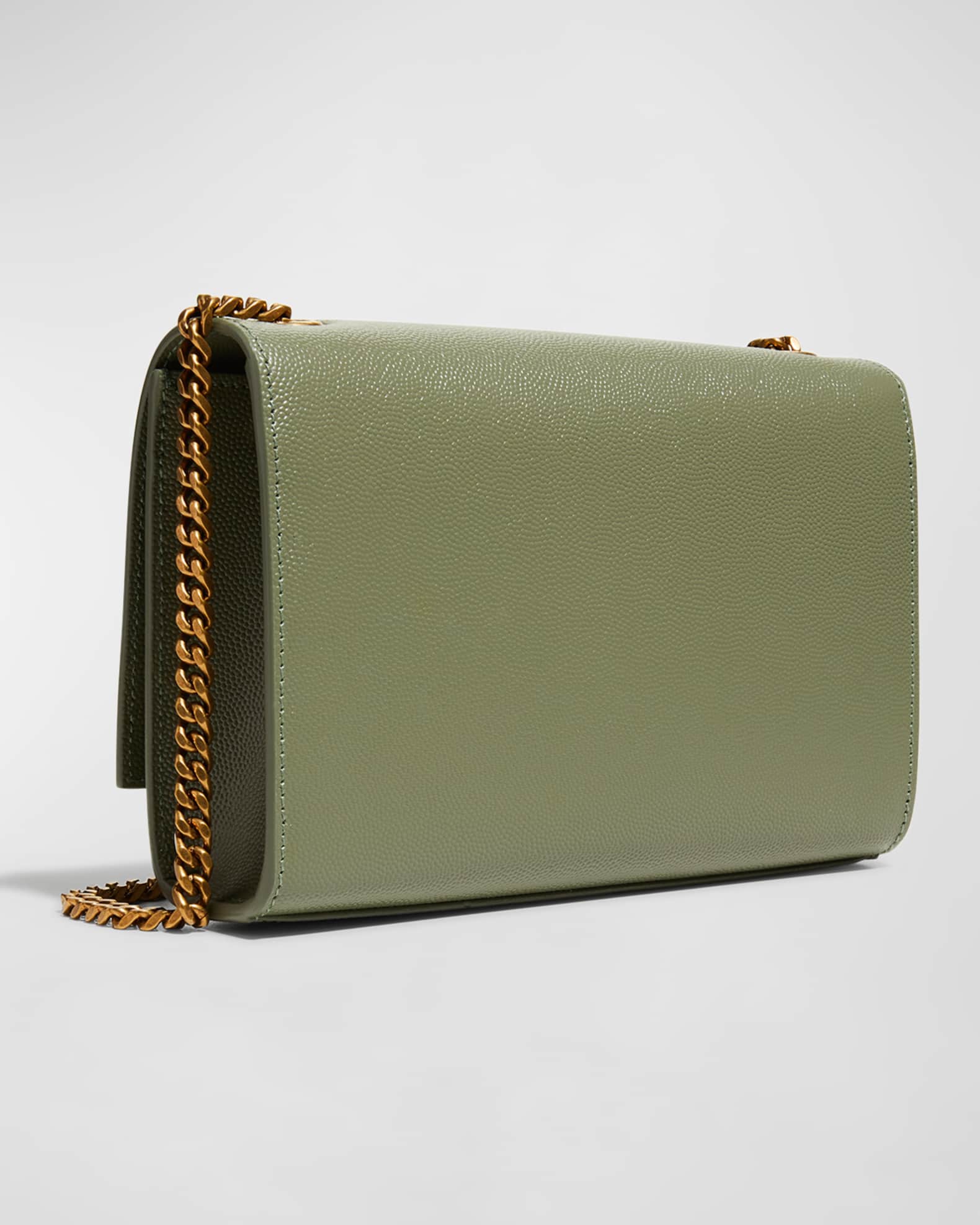 Saint Laurent Kate Small Grain de Poudre Chain Crossbody Bag Neiman