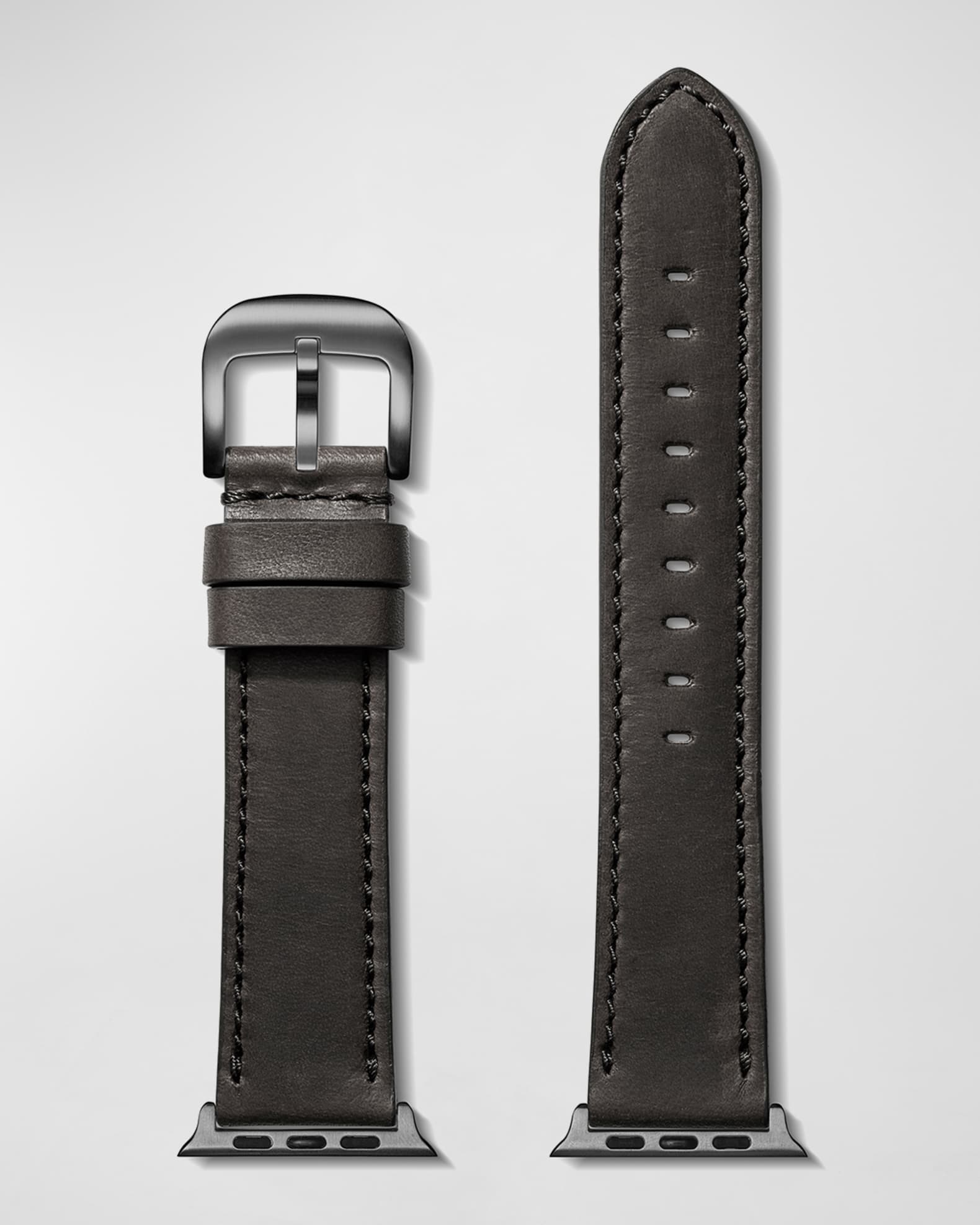 Shinola Men's 20mm Grizzly Leather Strap for Apple Watch | Neiman Marcus