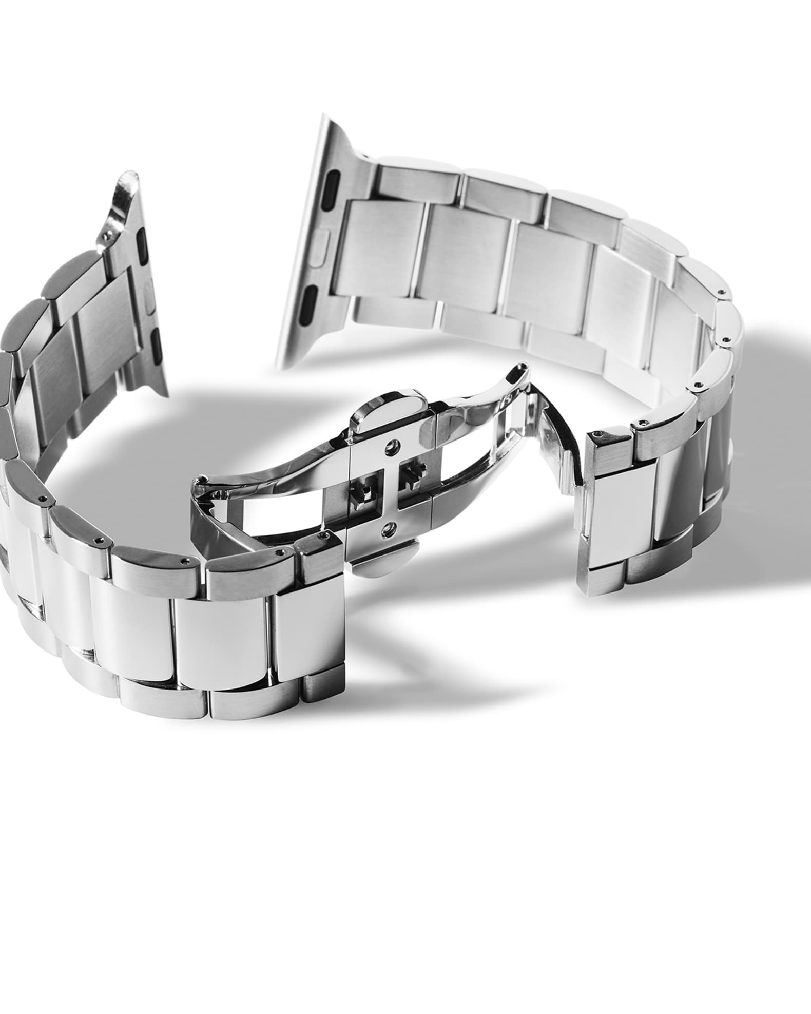 Shinola Men s 20mm 3 Link Stainless Steel Bracelet For Apple Watch Neiman Marcus