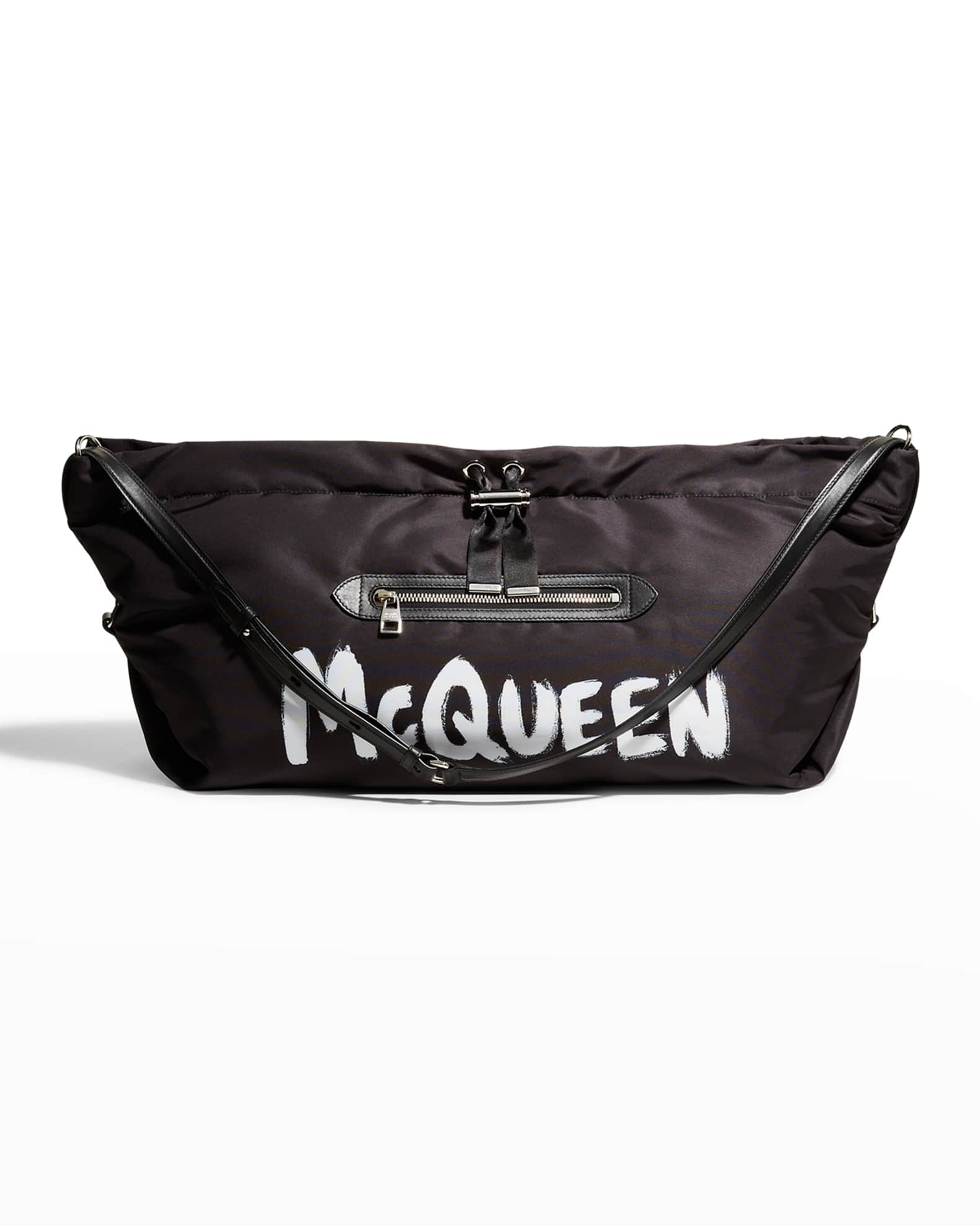 Alexander McQueen Logo Nylon Drawstring Crossbody Bag Neiman Marcus