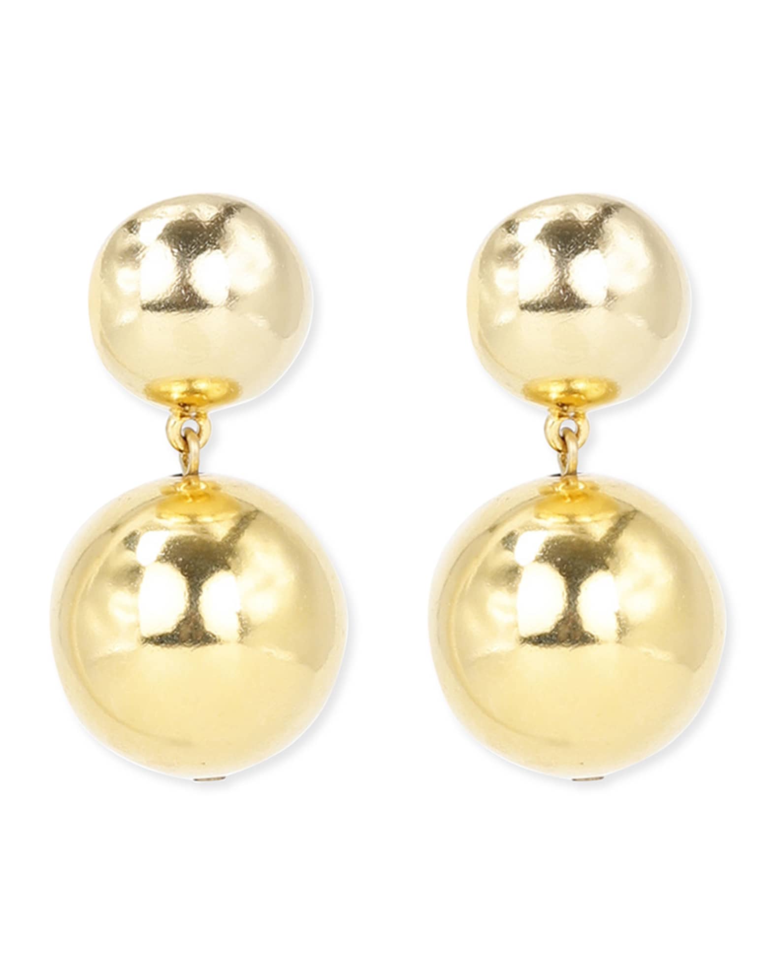 Gold ball cheap clip on earrings