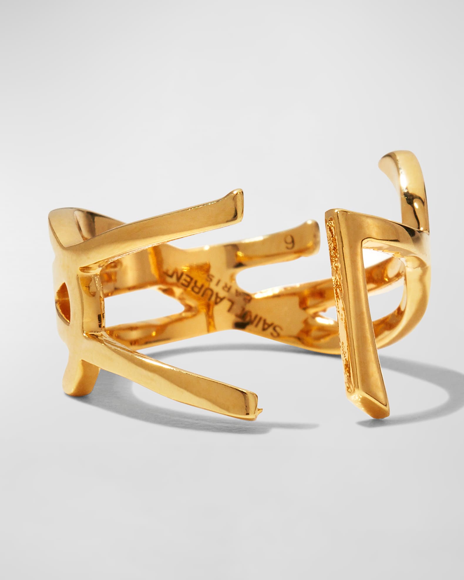 Louis Vuitton Monogram Yellow Gold Cocktail Band Ring For Sale at