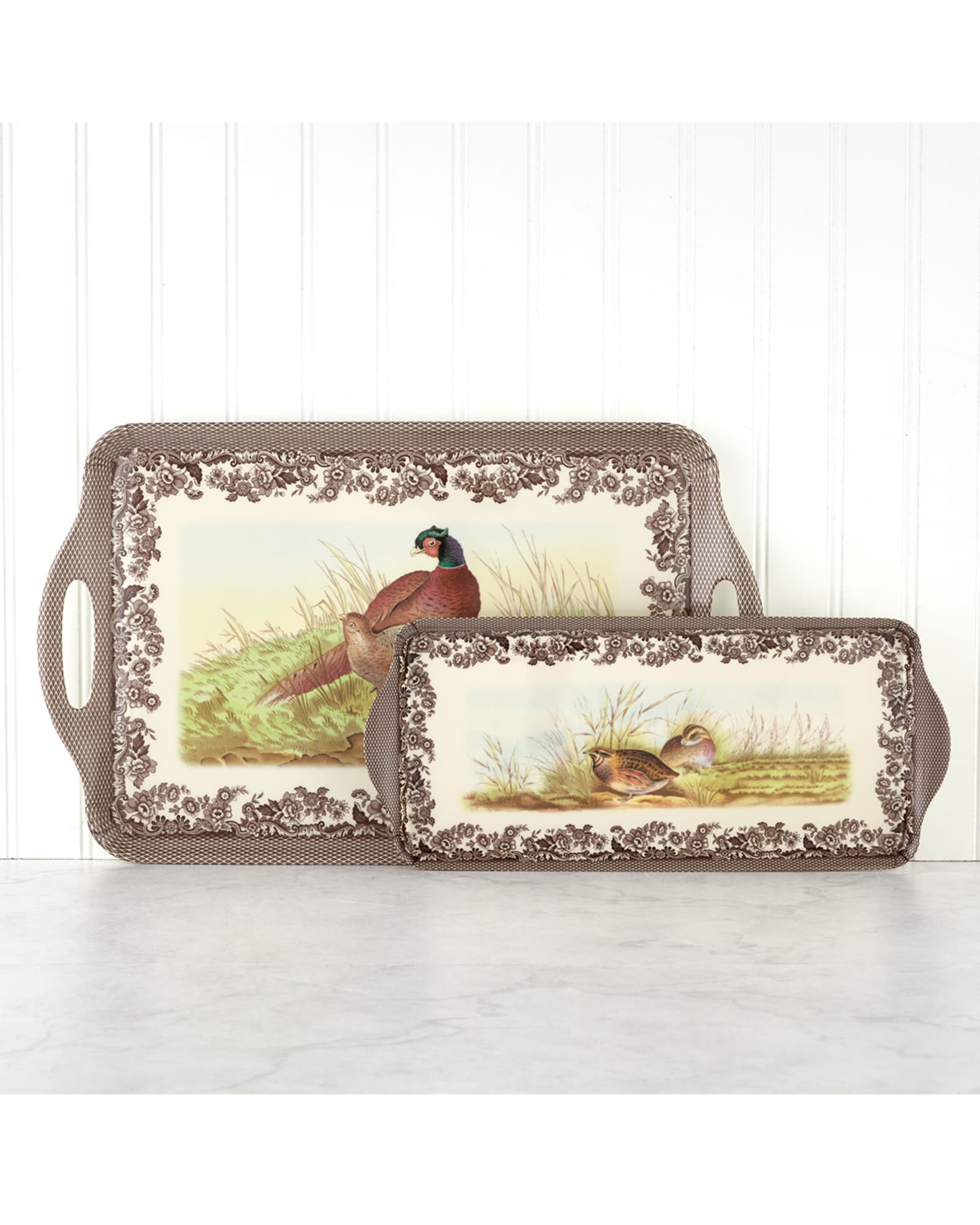 Spode Woodland Melamine Handled Sandwich Tray Neiman Marcus