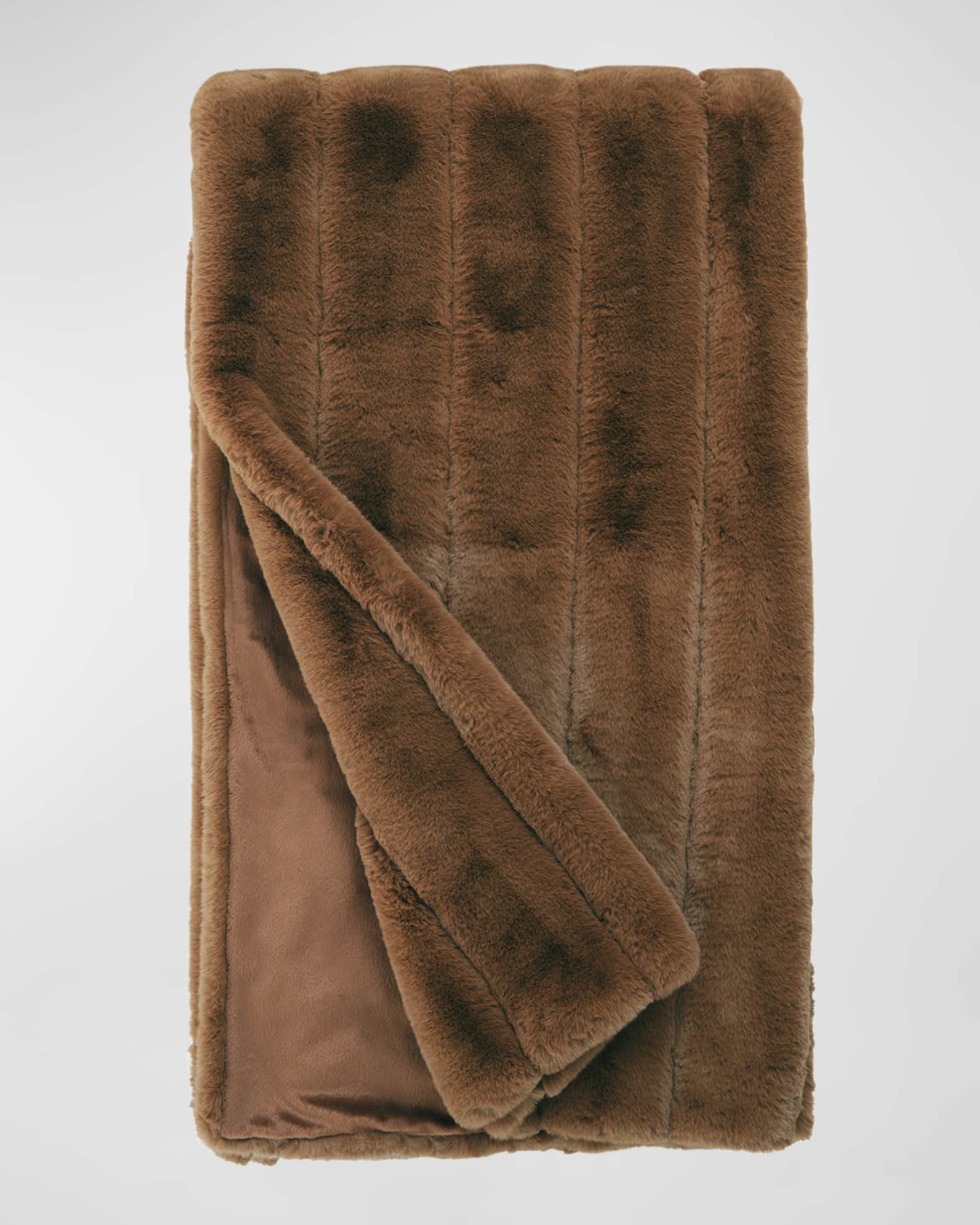 Posh Faux-Fur Throw Blanket