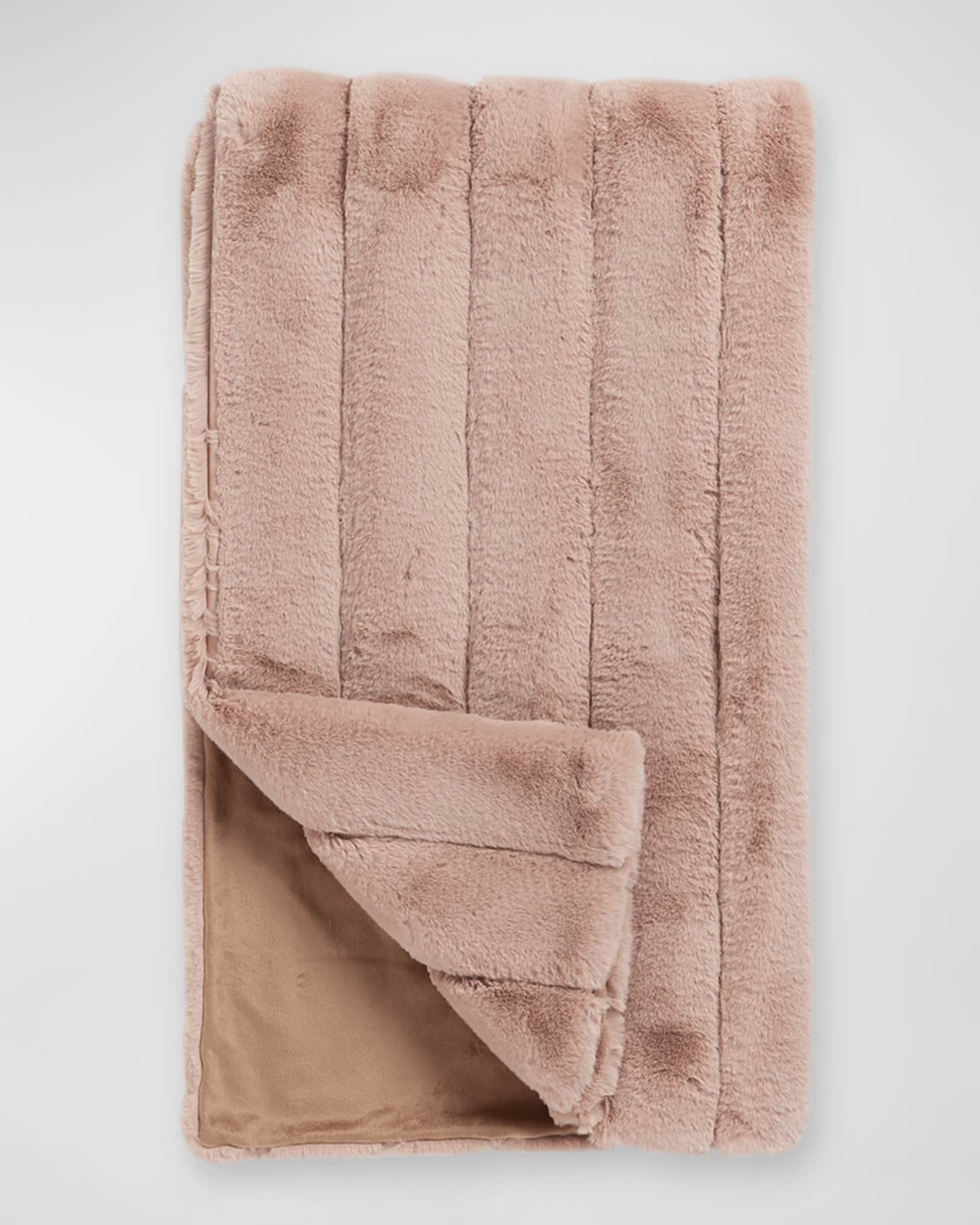 Posh Faux-Fur Throw Blanket 0