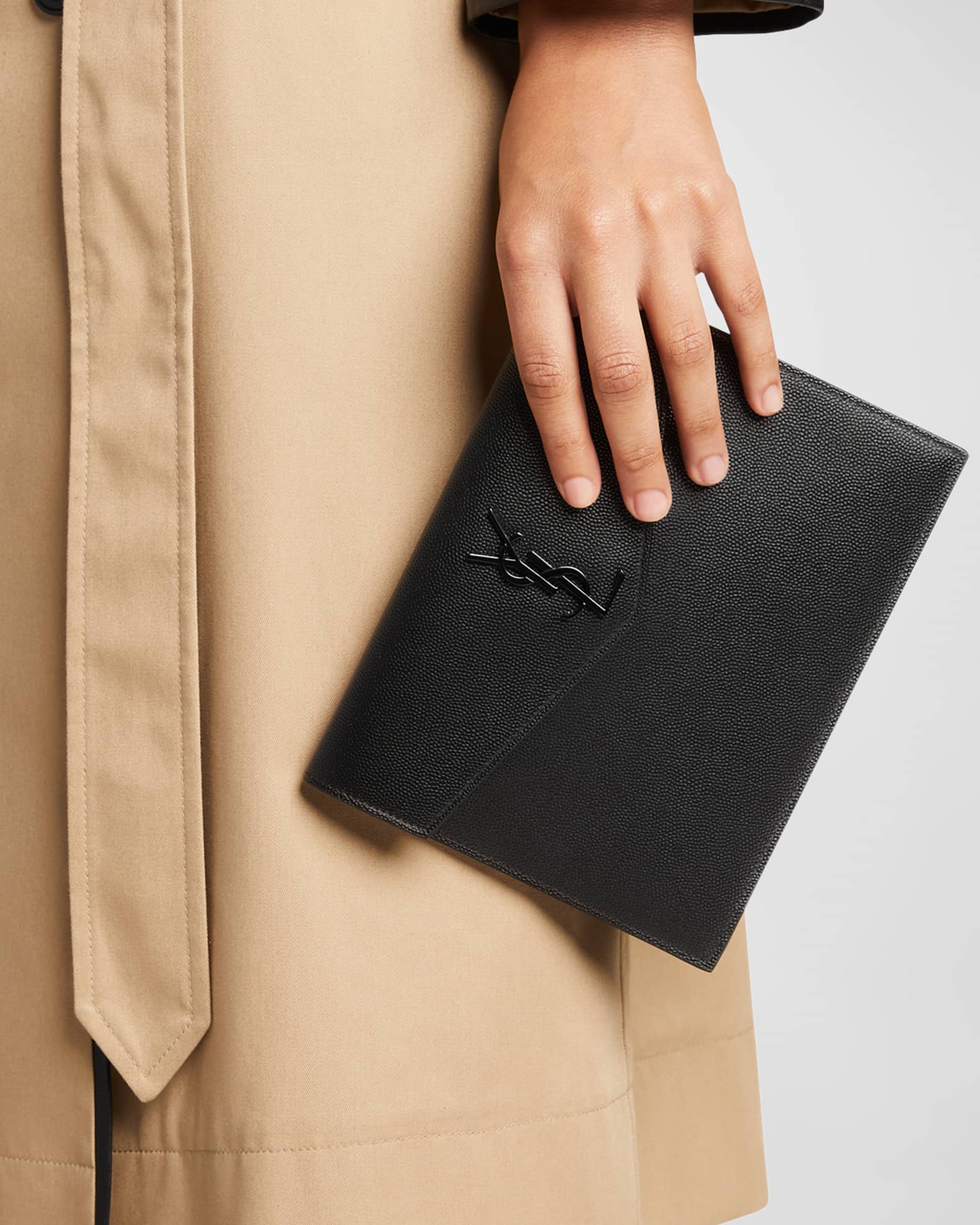 Uptown baby monogram leather envelope pouch hot sale