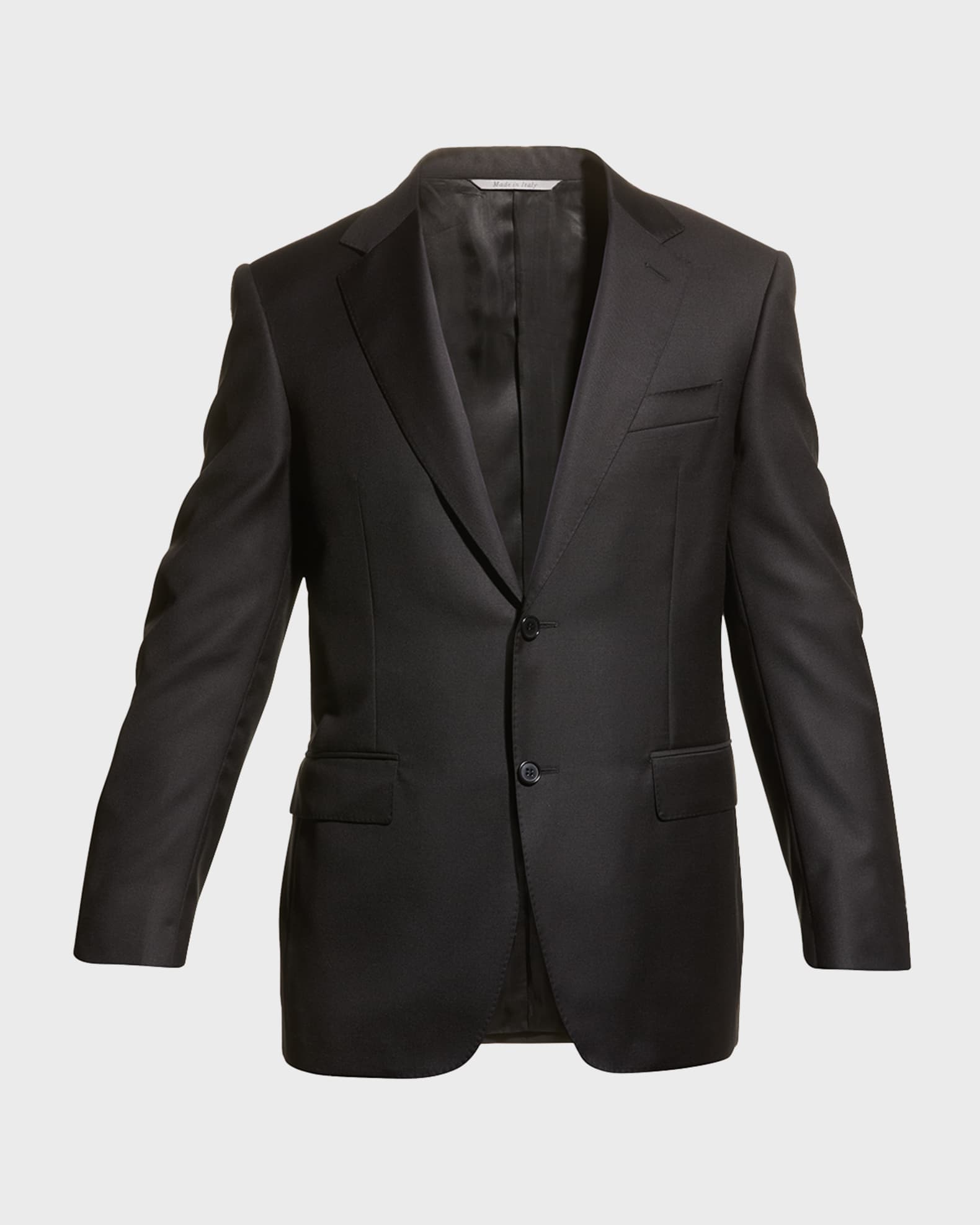 Canali Men's Solid Wool Two-Piece Suit | Neiman Marcus