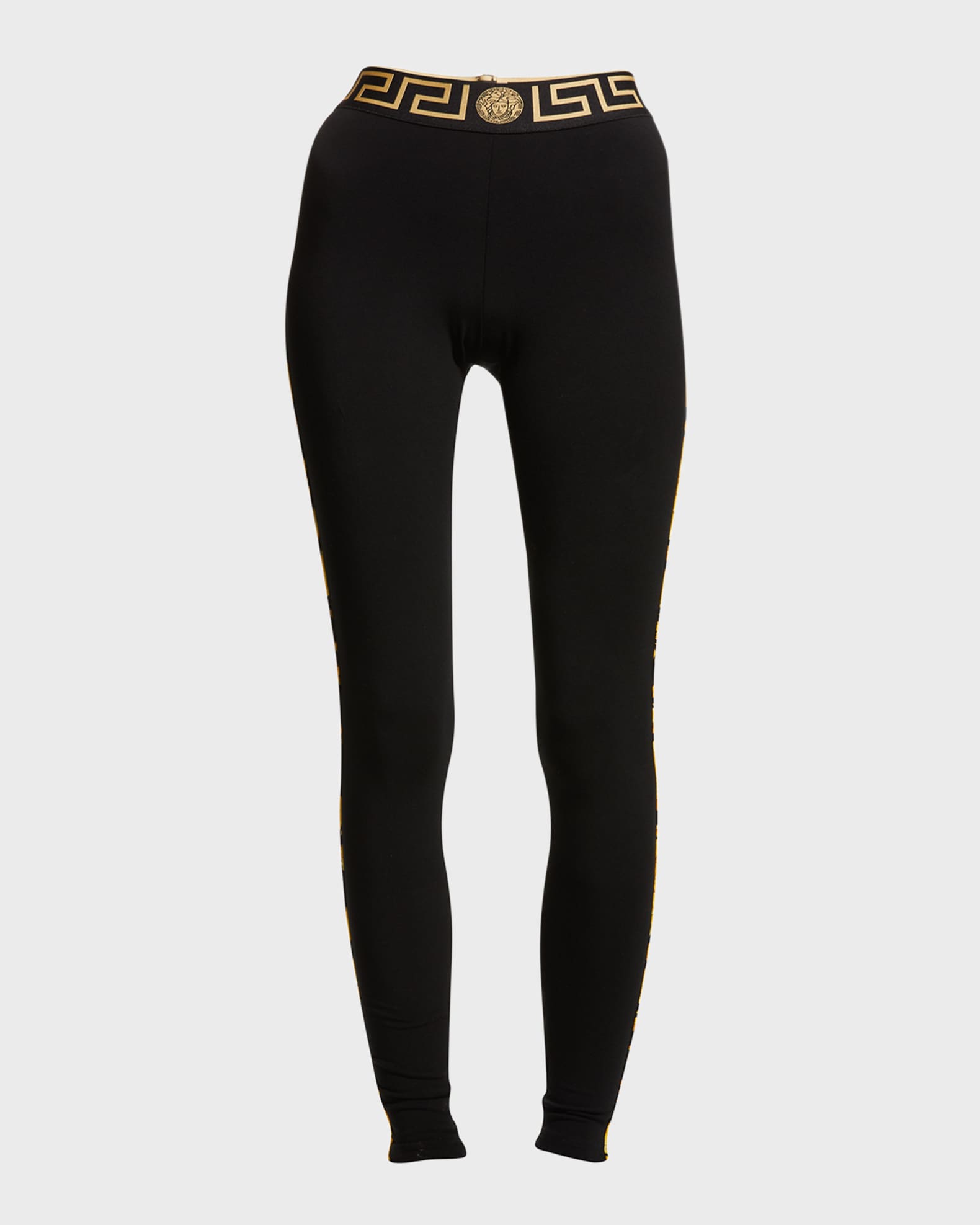 Shop Versace Woven Greca Tights