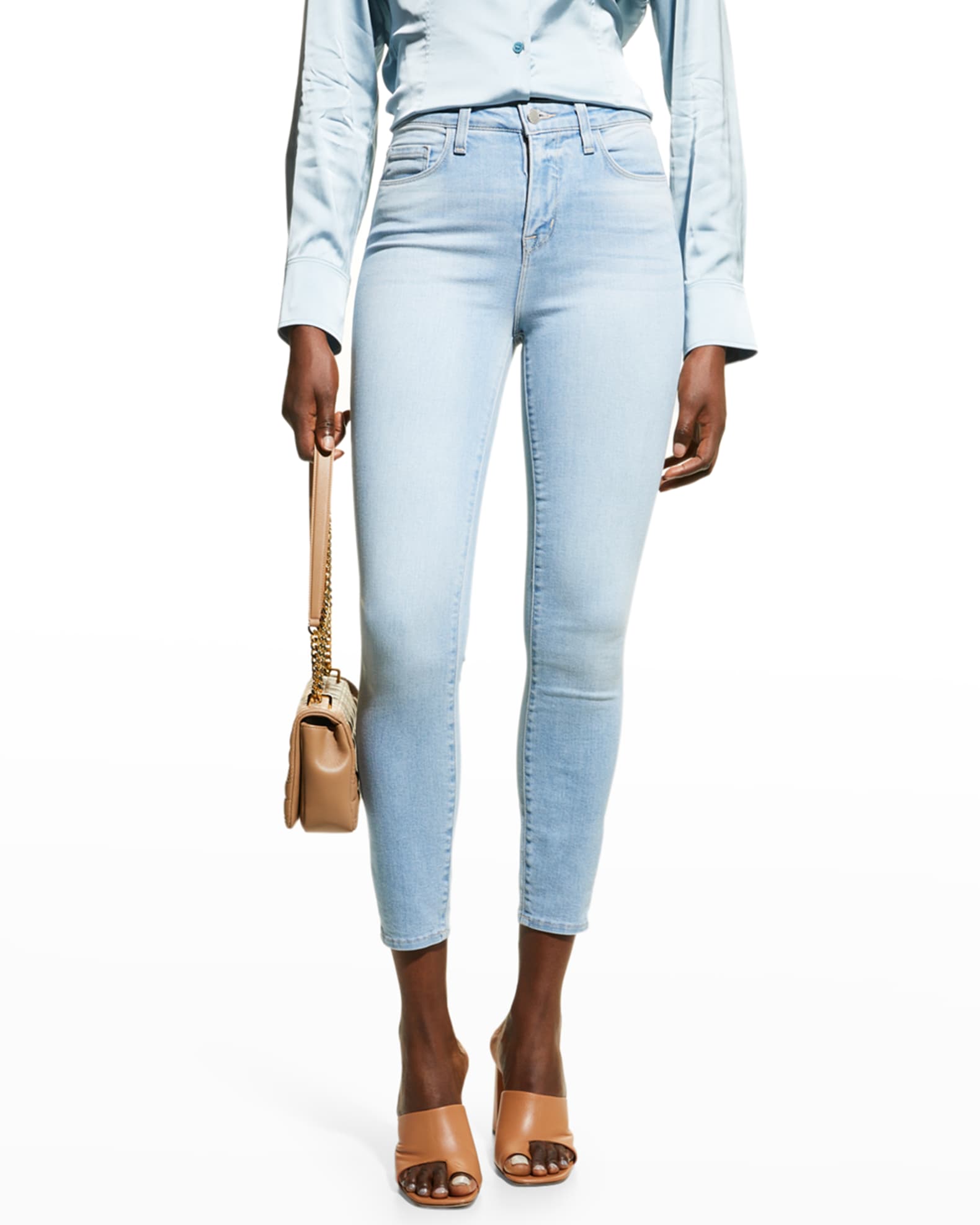 Womens Clothing Jeans Skinny jeans LAgence Denim Margot High Rise Skinny Jeans in Blue 