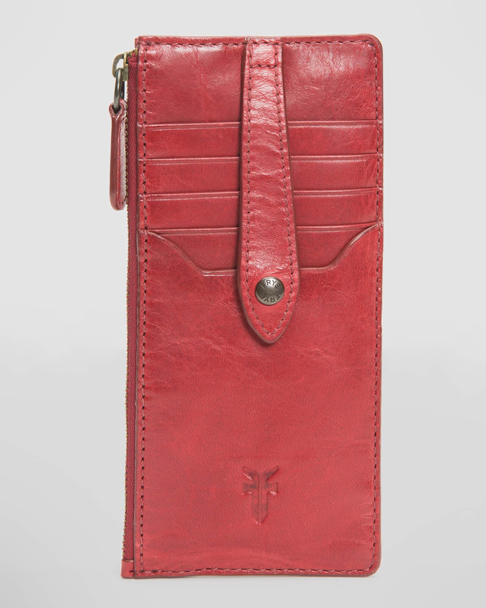 Frye Melissa Zip Leather Card Wallet Neiman Marcus