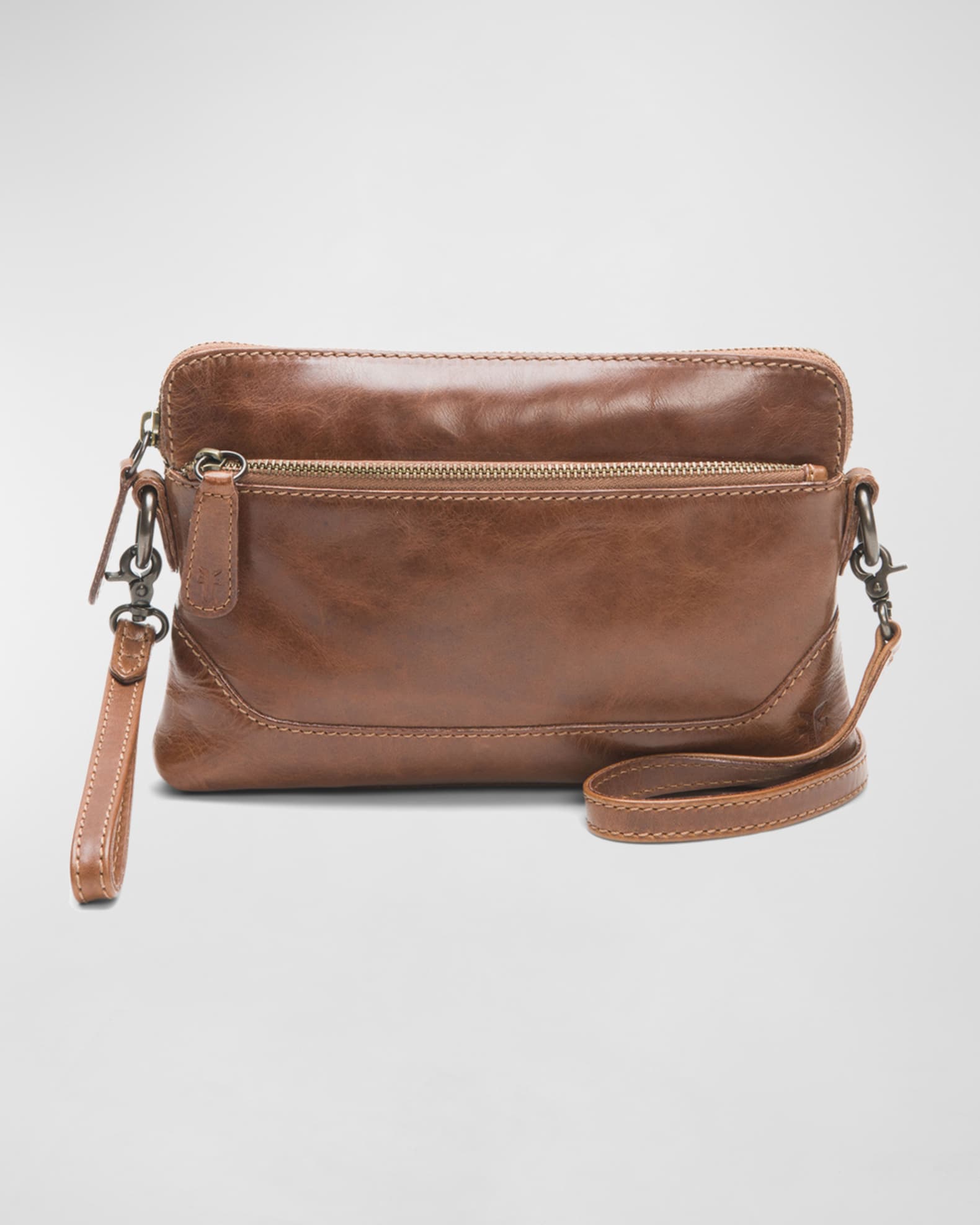 Frye Melissa Convertible Wristlet Crossbody Bag Cognac