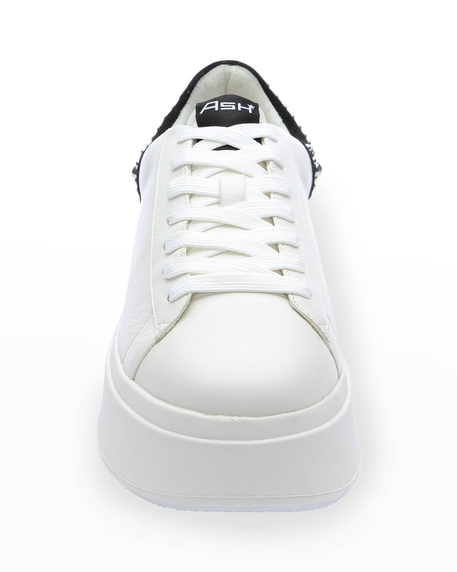 Ash Moby Stud Bicolor Leather Platform Sneakers | Neiman Marcus