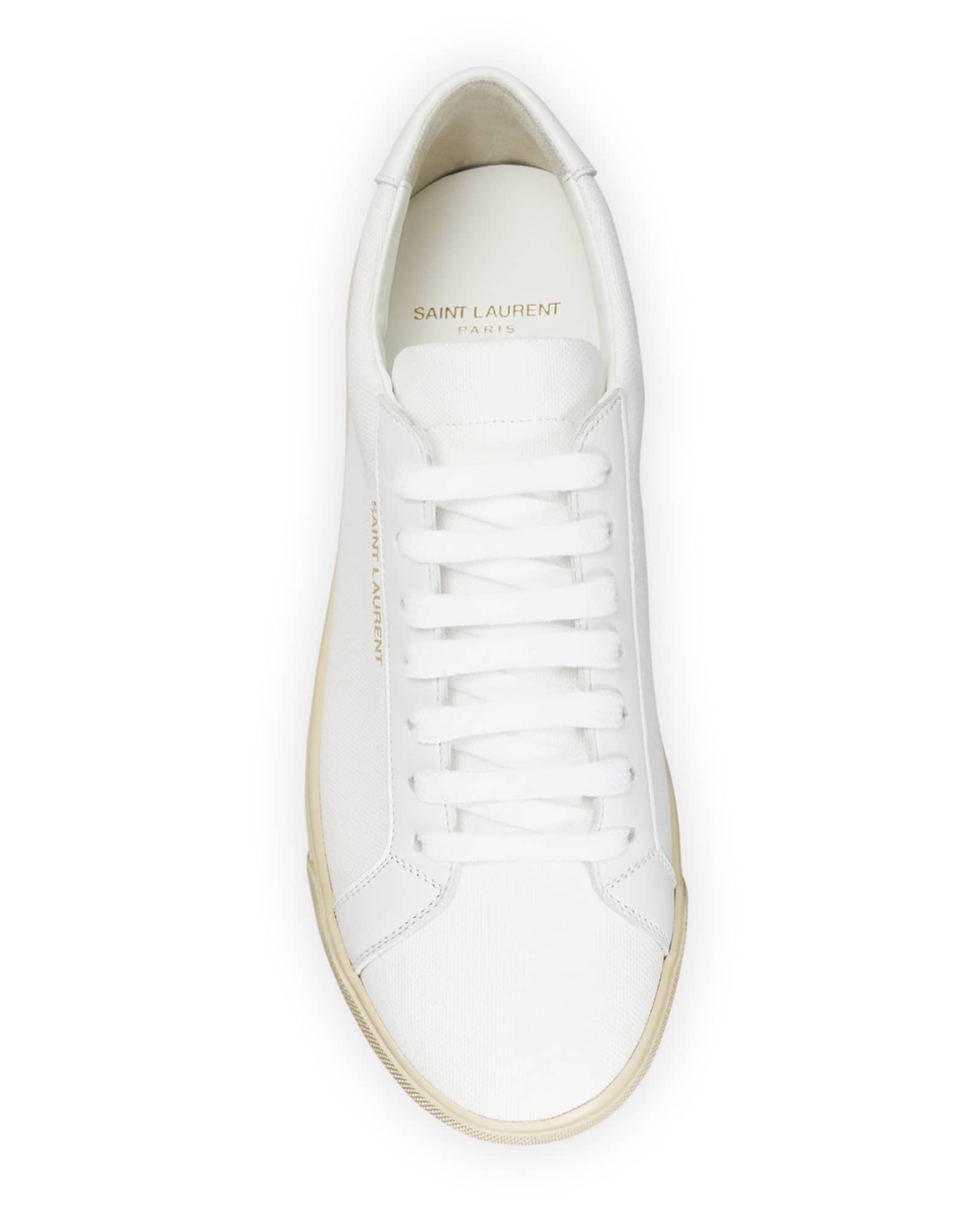 Saint Laurent Andy Low-Top Canvas Sneakers | Neiman Marcus