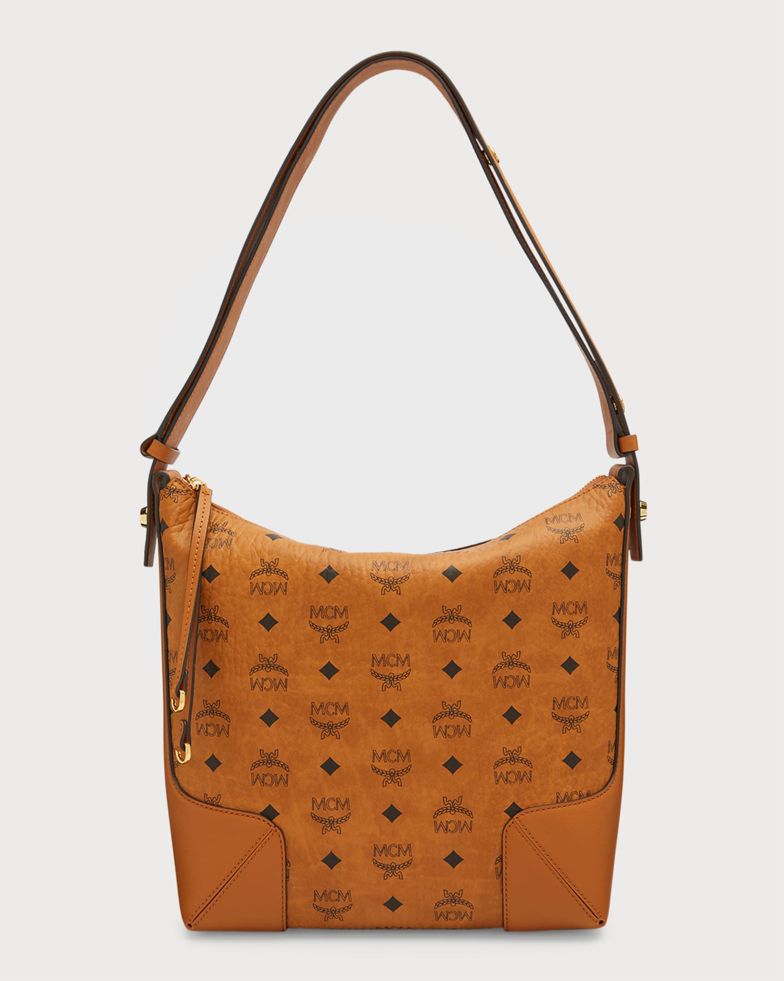 MCM Klara Medium Coated Visetos Hobo Bag Neiman Marcus