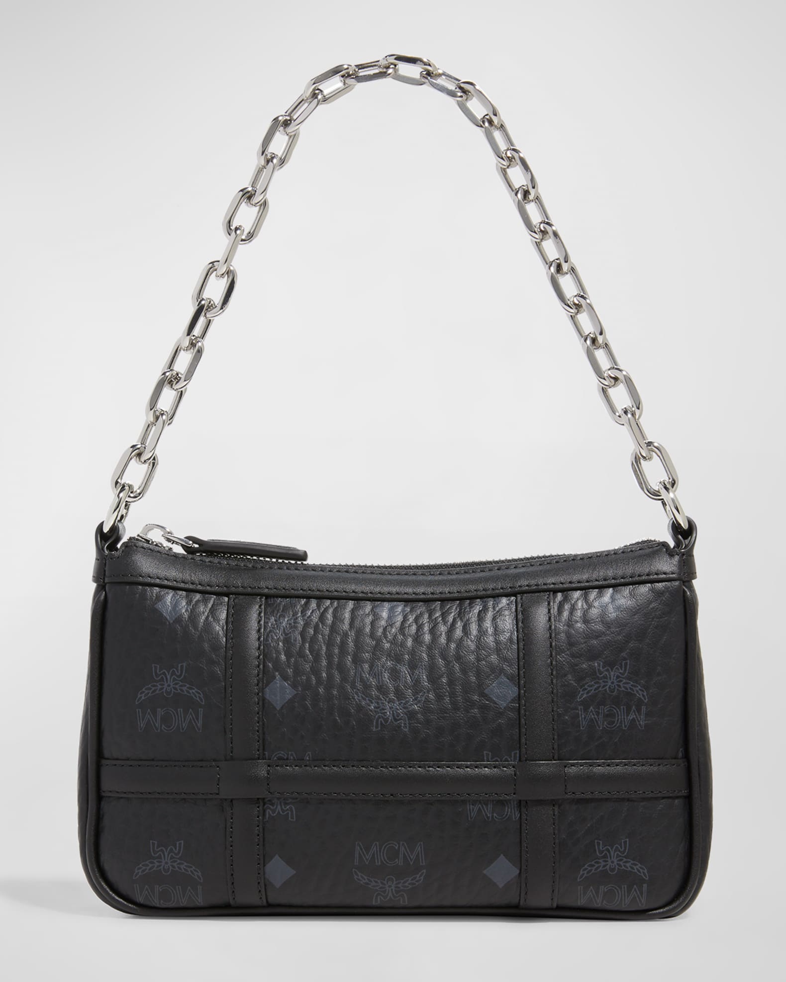 Black mcm shoulder bag outlet