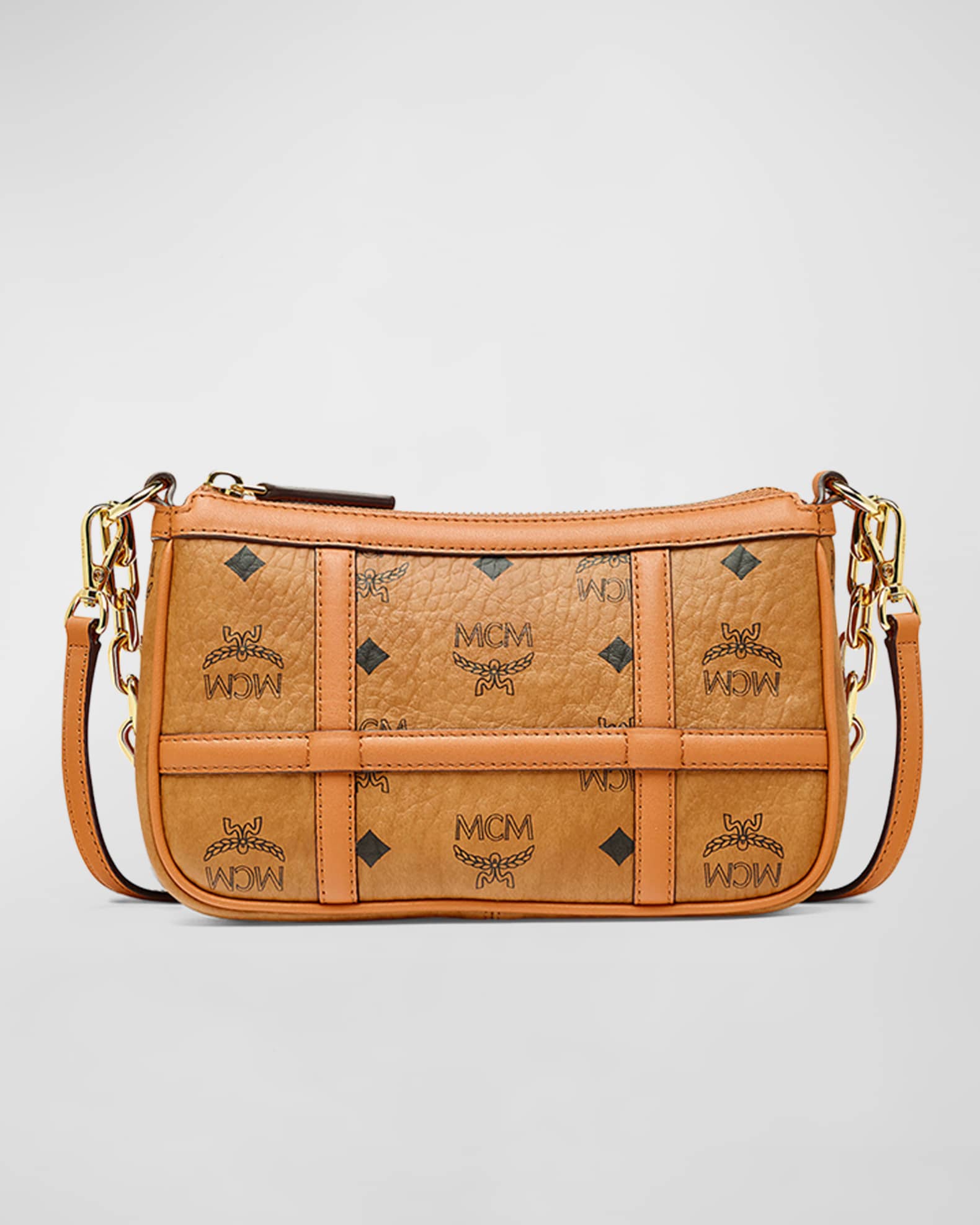 Delmy Visetos Mini Logo Chain Shoulder Bag 0