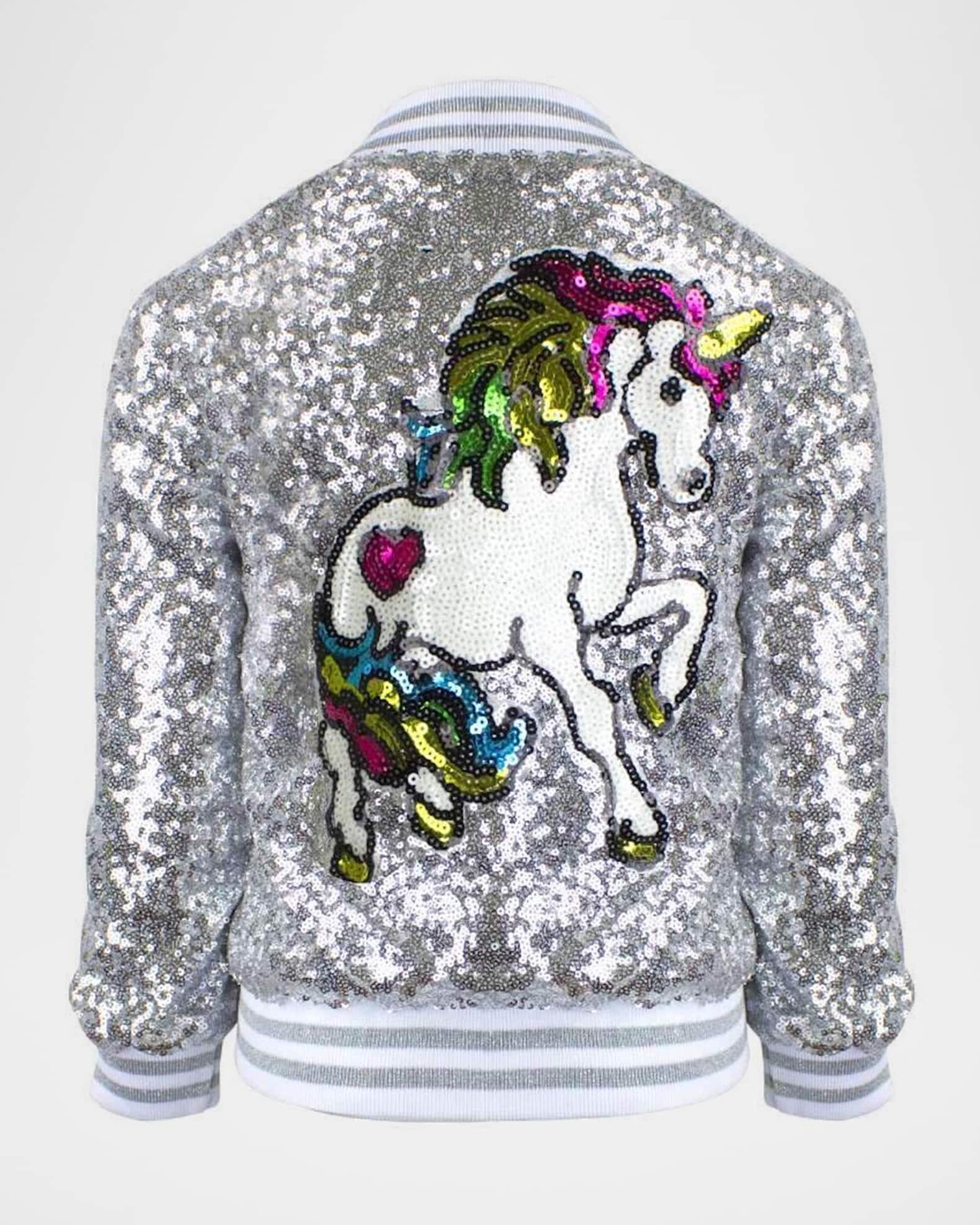 Unicorn sequin bomber jacket sales