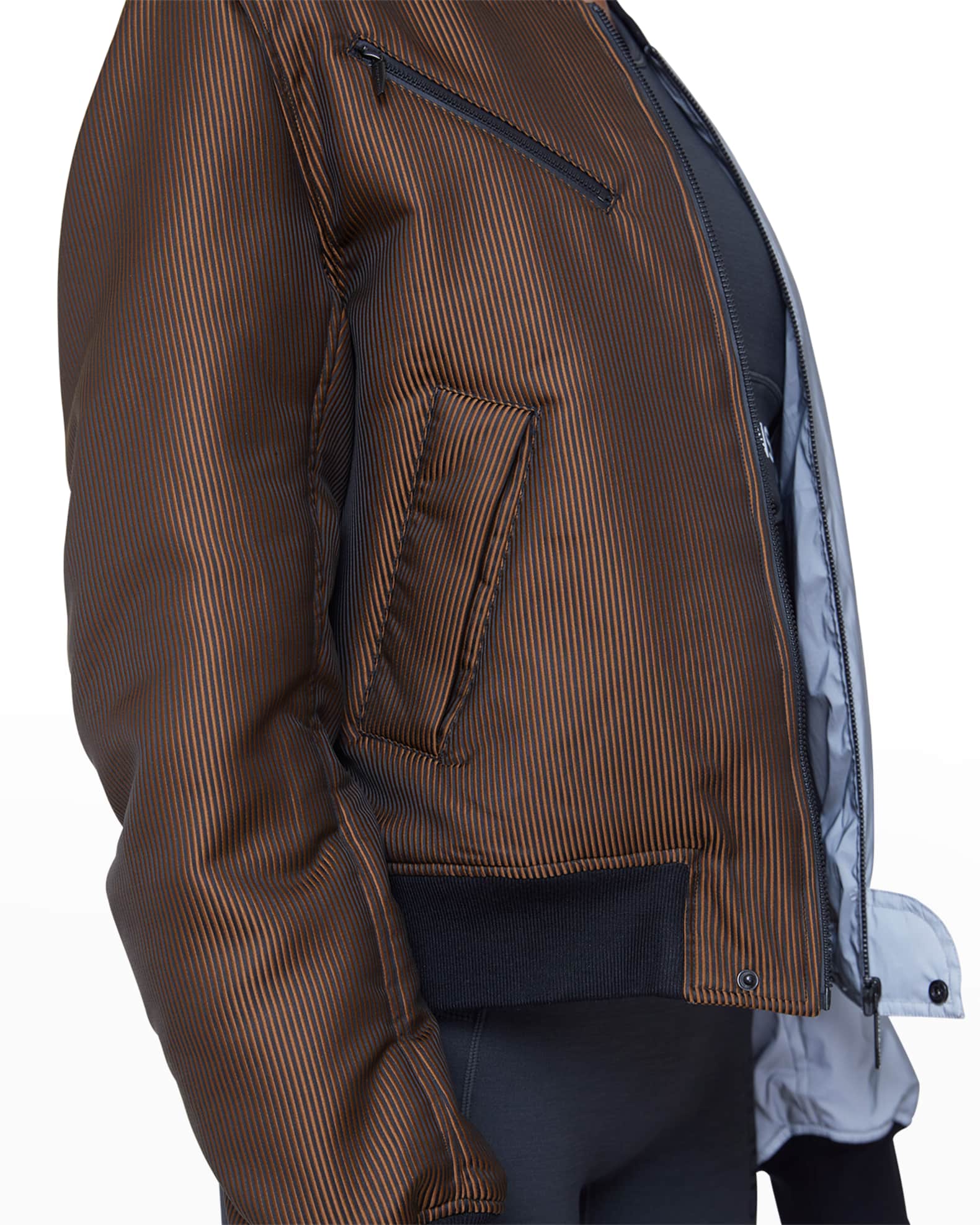 VOICE OF INSIDERS Ultraviolet Reflective Flight Jacket Neiman Marcus