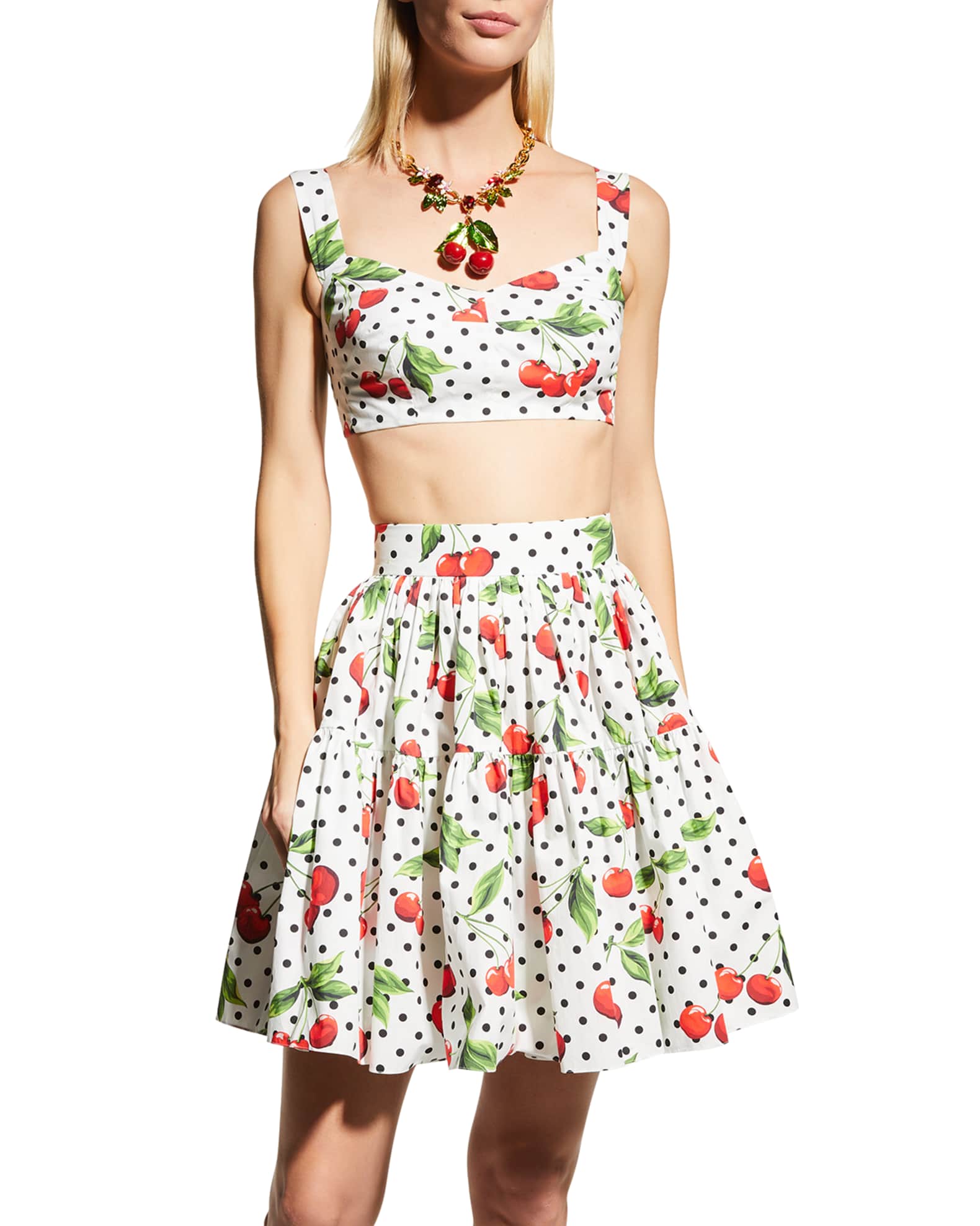 Polka-Dot & Cherry-Print Set | Neiman Marcus