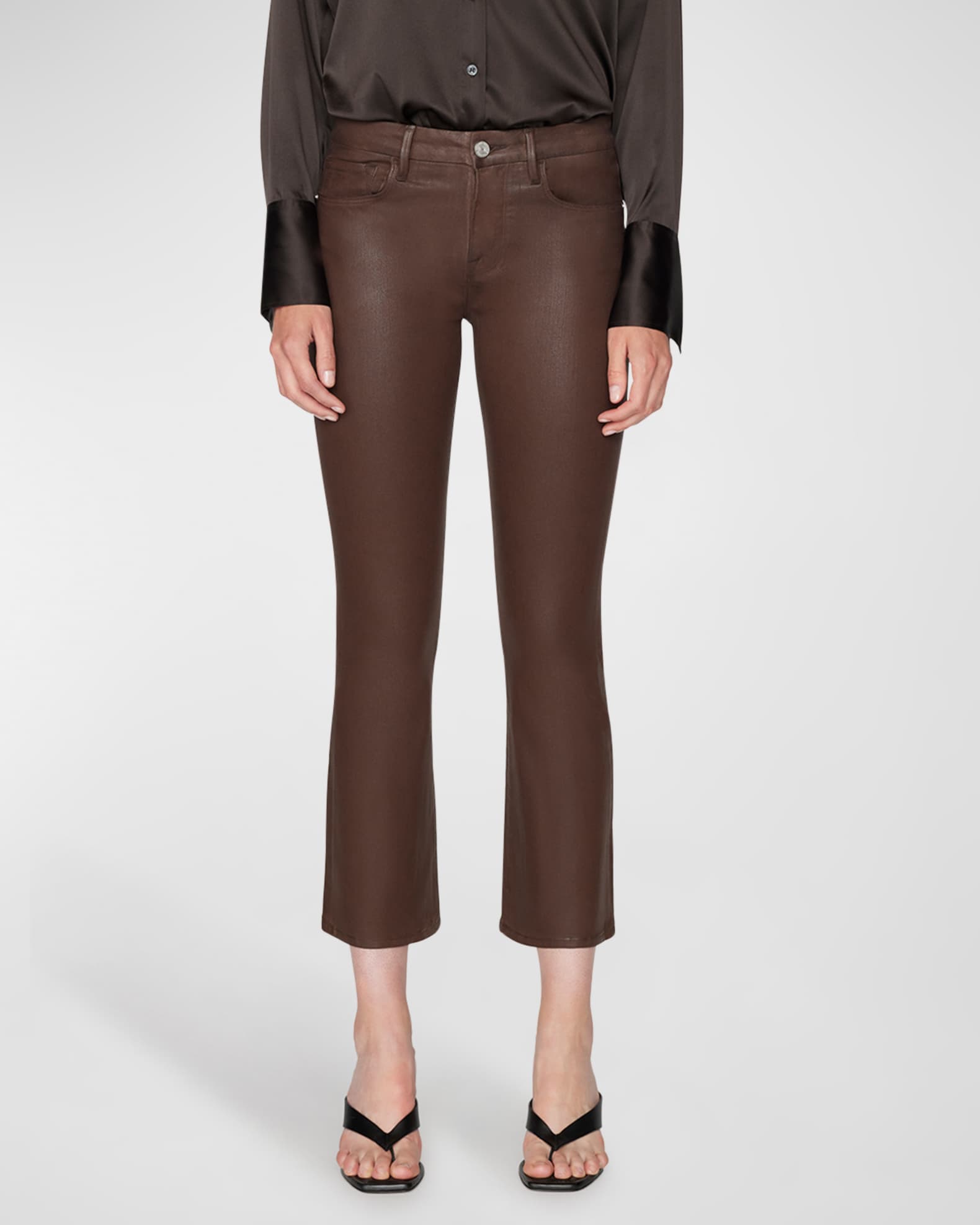 Le Crop Mini Boot Coated Jeans 1