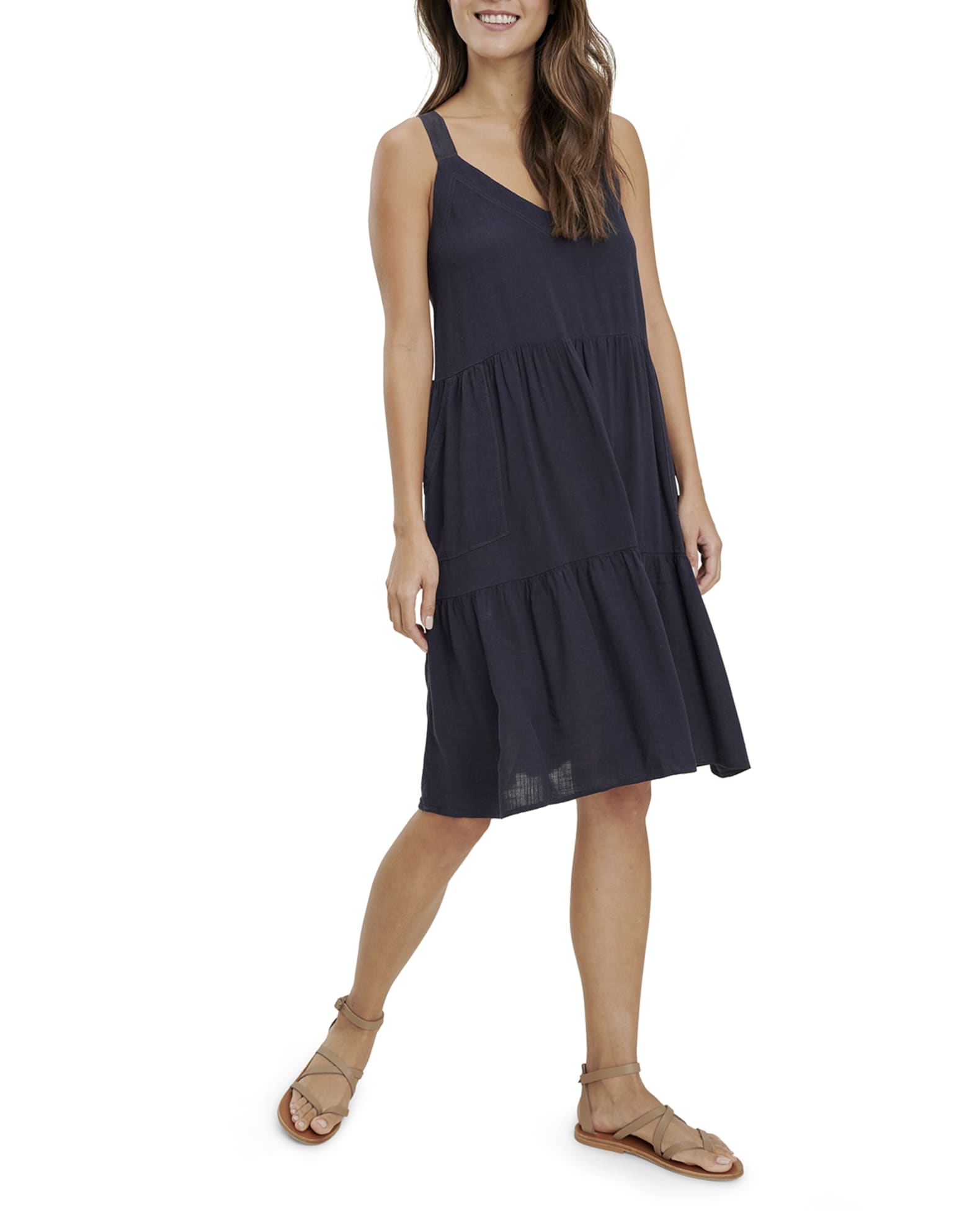 Splendid Napa Sleeveless Tiered A-Line Dress | Neiman Marcus