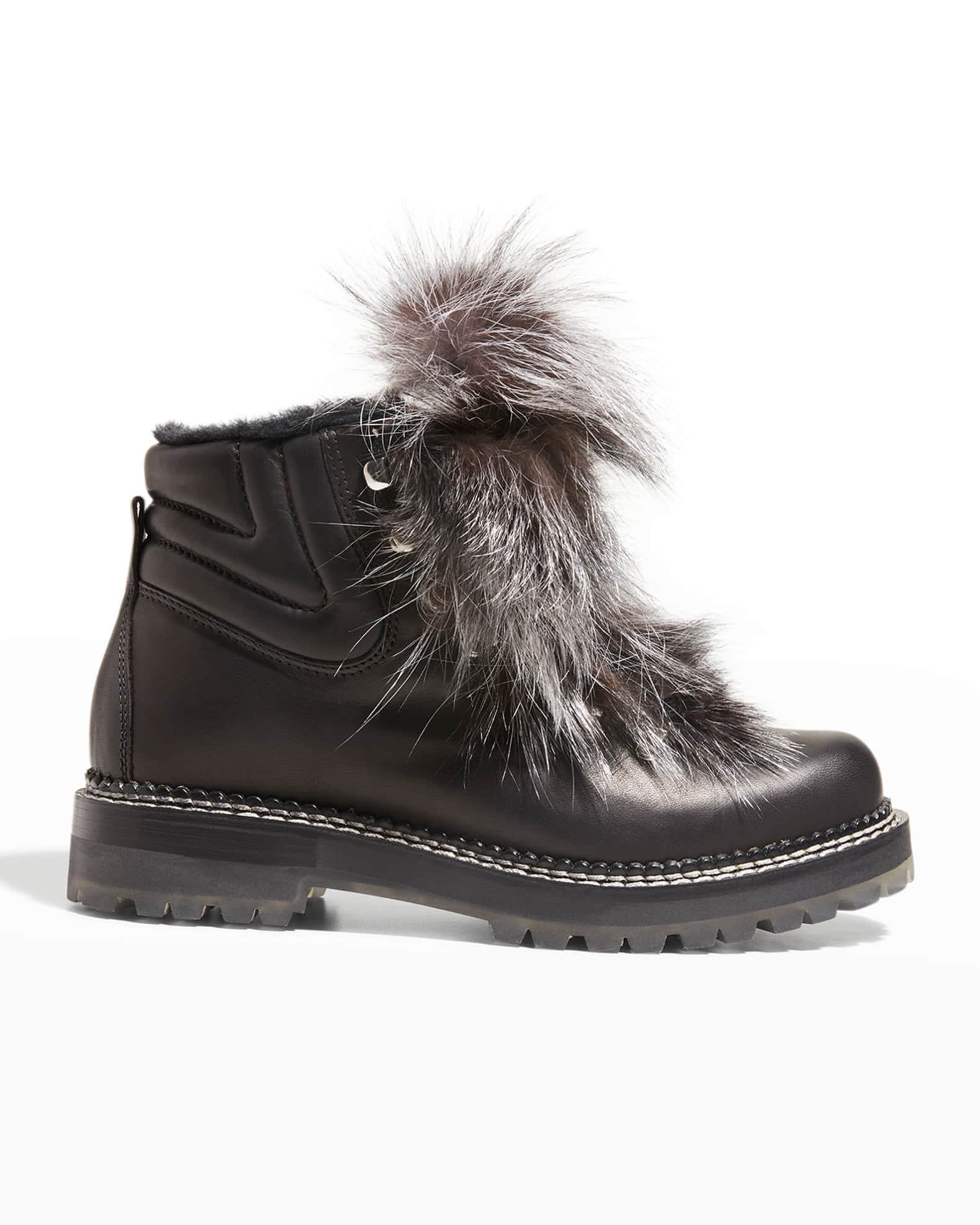 Lace up shearling booties Clearance