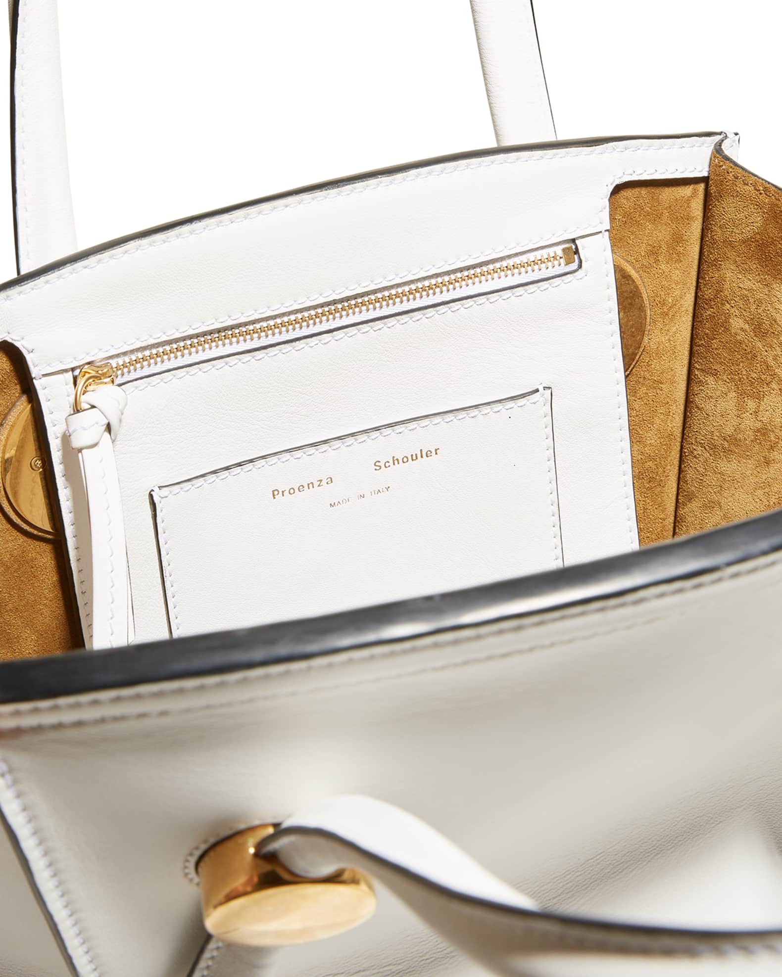Proenza Schouler Small Pipe Fold-Over Leather Top-Handle Bag | Neiman ...