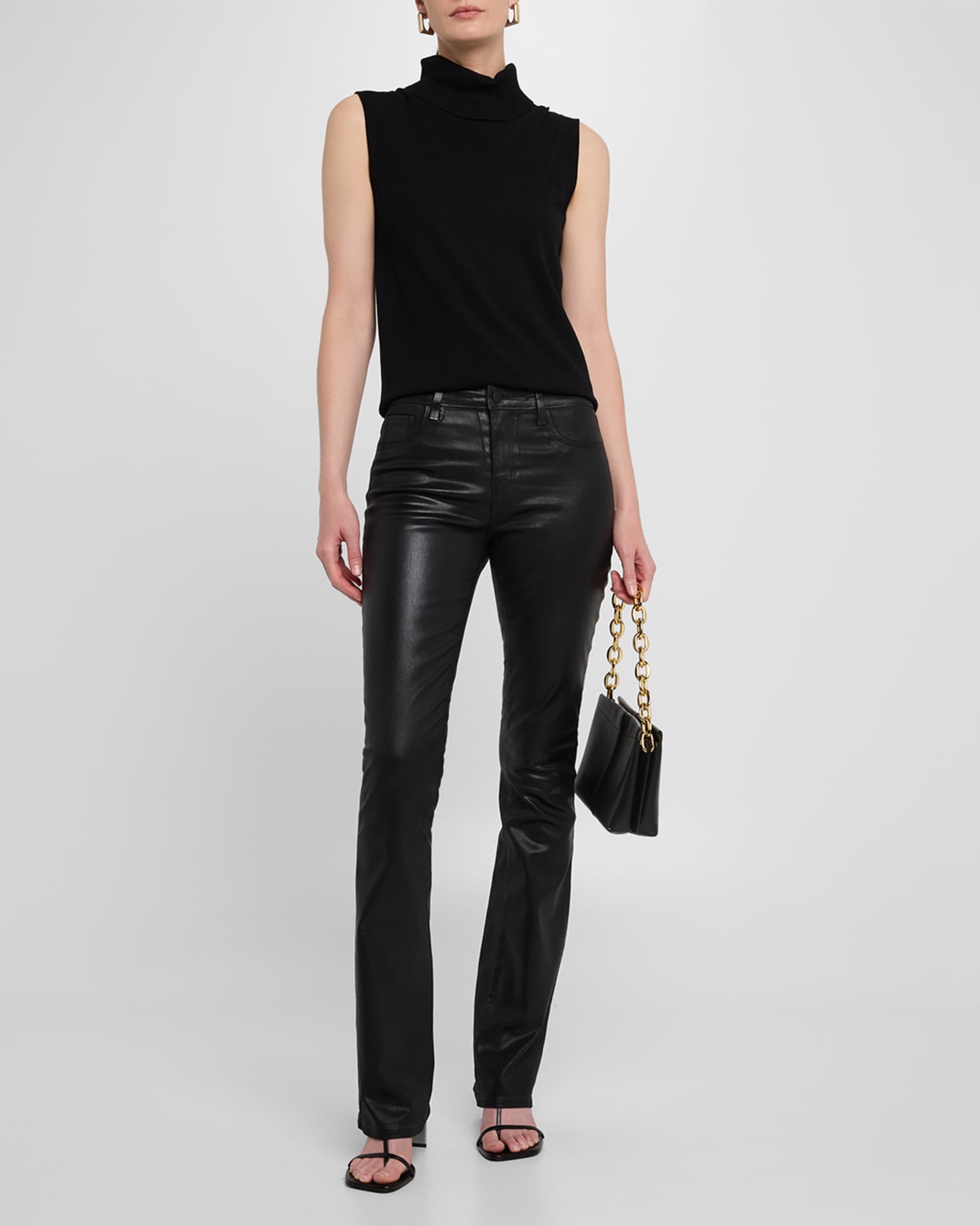 Selma High-Rise Coated Sleek Baby Boot Jeans 1