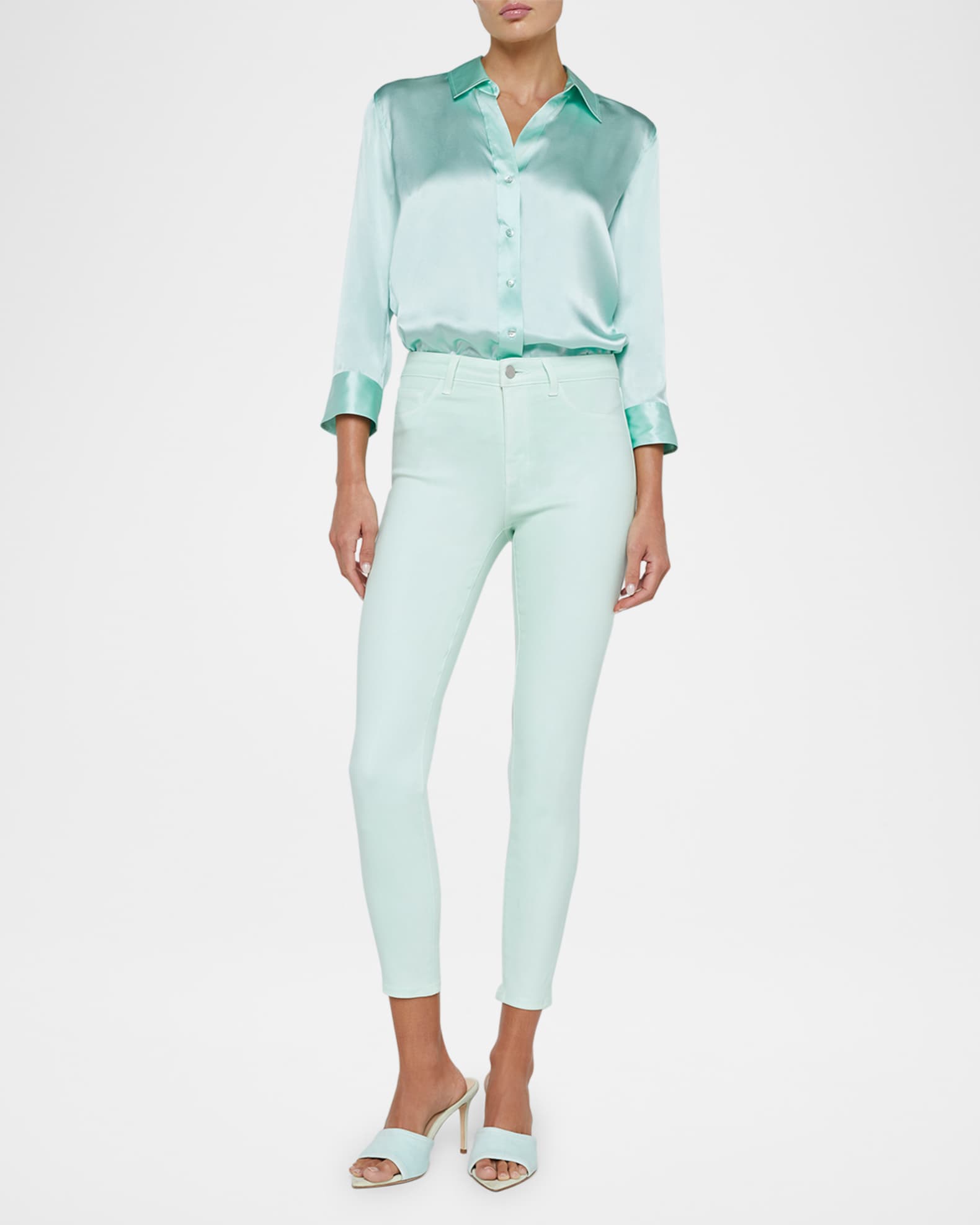 Margot High-Rise Coated Skinny Jeans 1