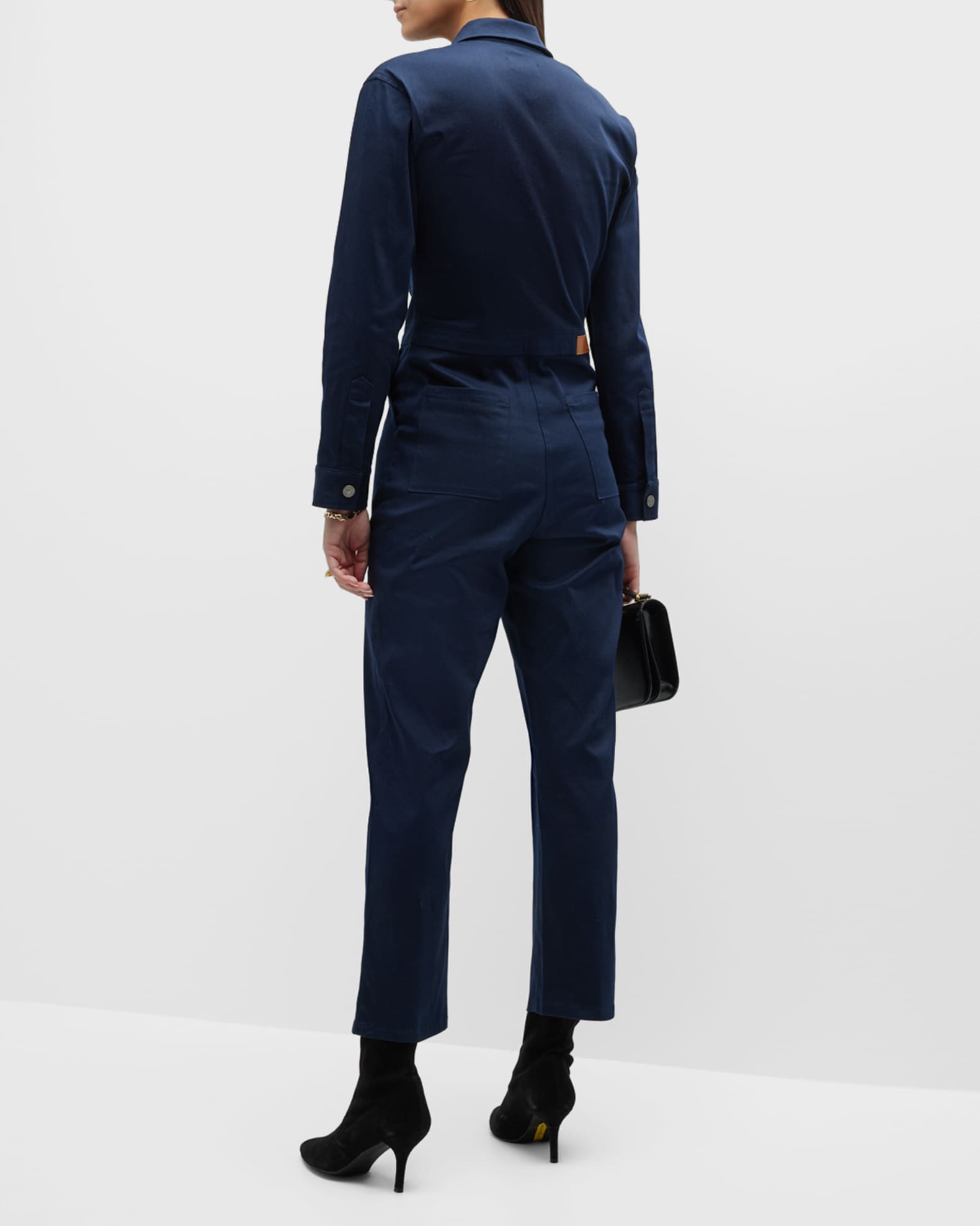 Rivet Utility Bigwig Cotton StraightLeg Jumpsuit Neiman Marcus