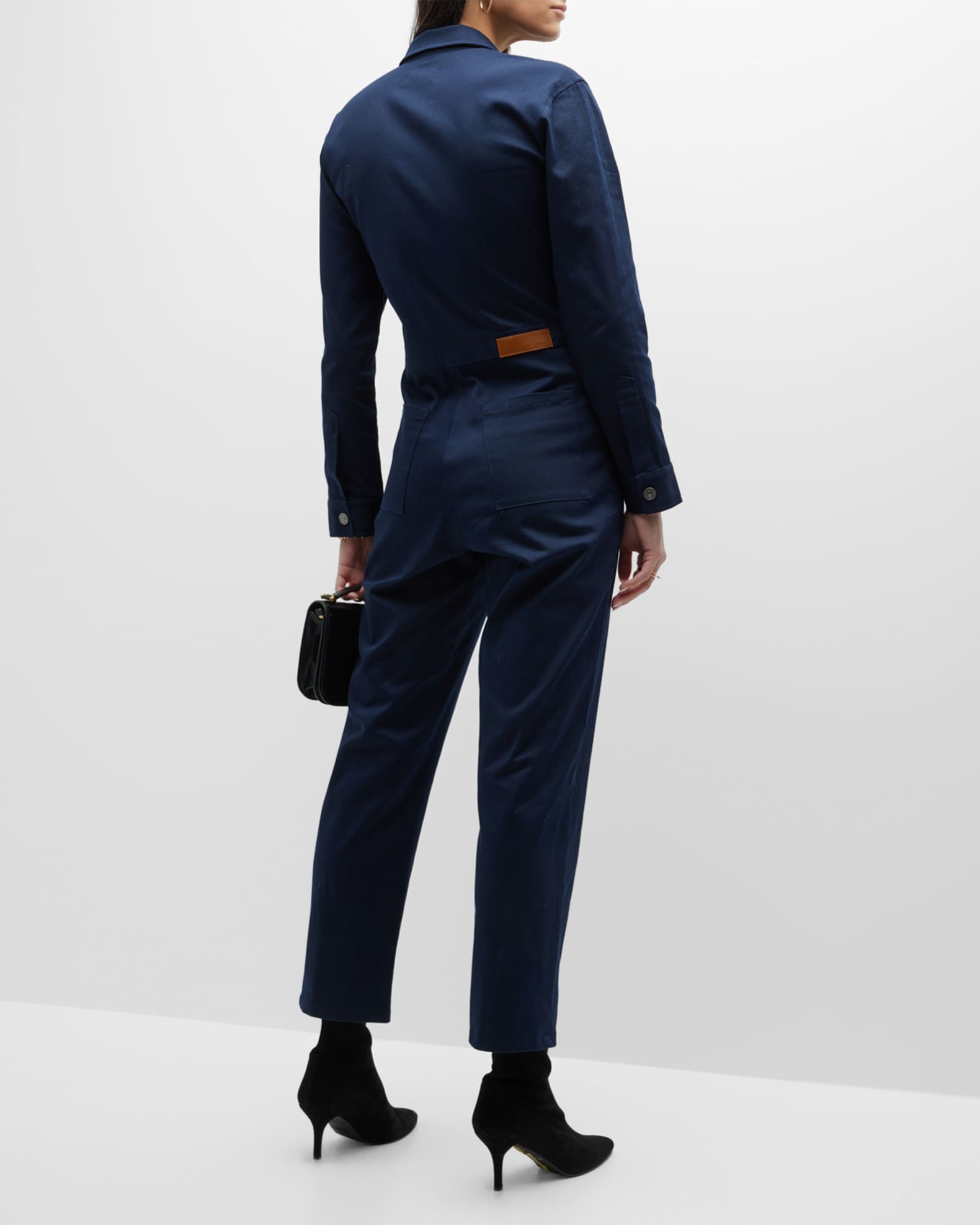 Rivet Utility Bigwig Cotton StraightLeg Jumpsuit Neiman Marcus