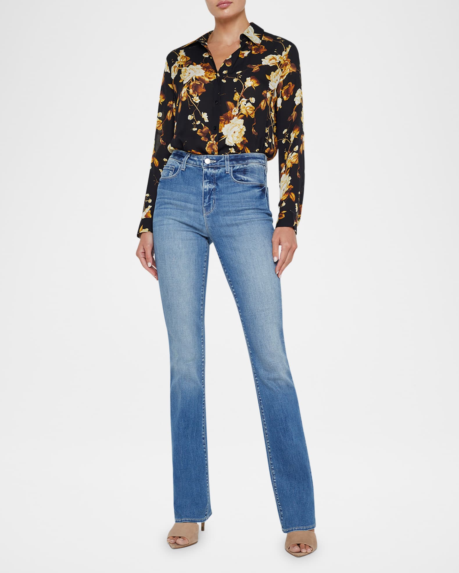 Selma High-Rise Sleek Baby Boot Jeans 1