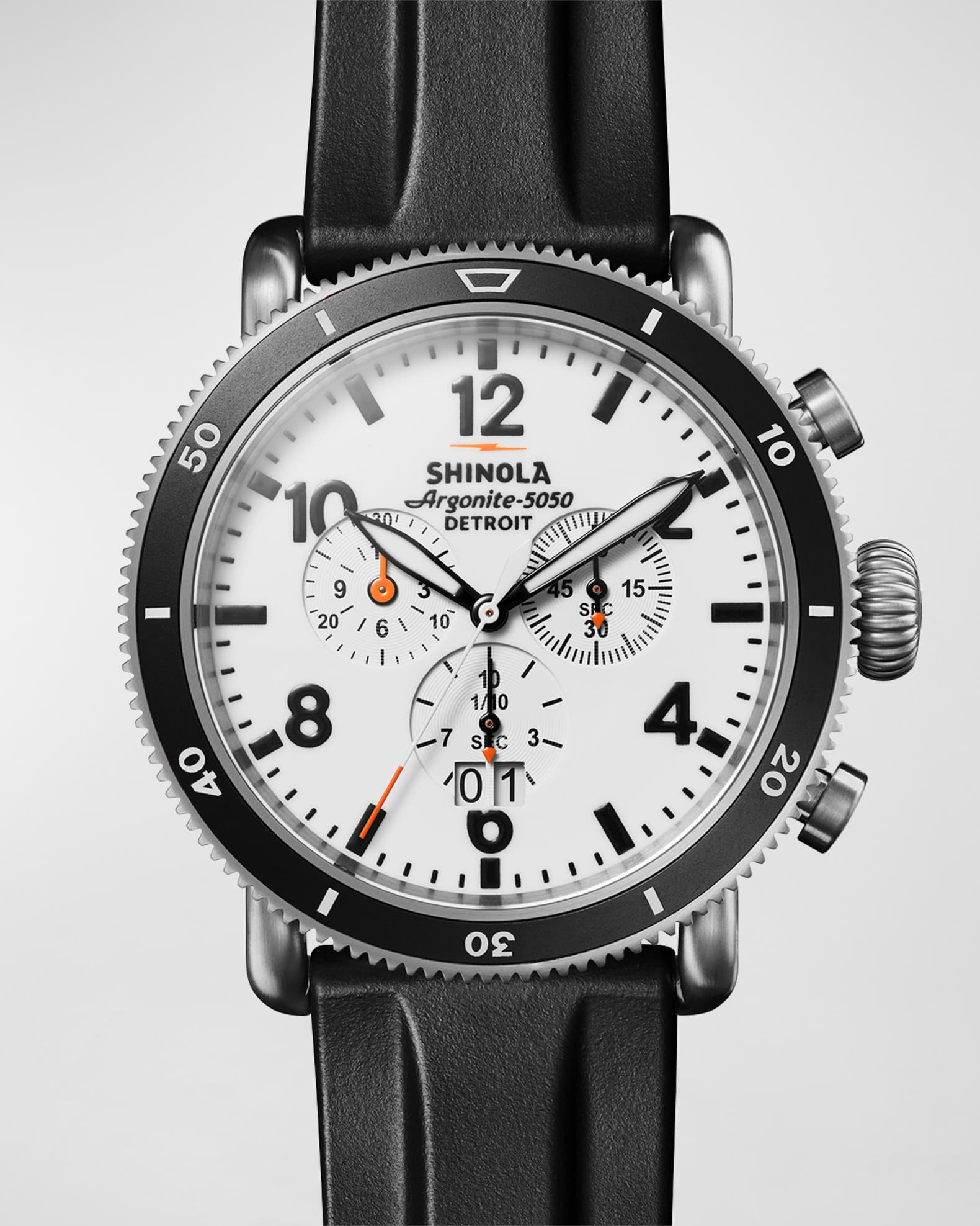 Men's White Hurricane Chrono 2-Strap Gift Set 1