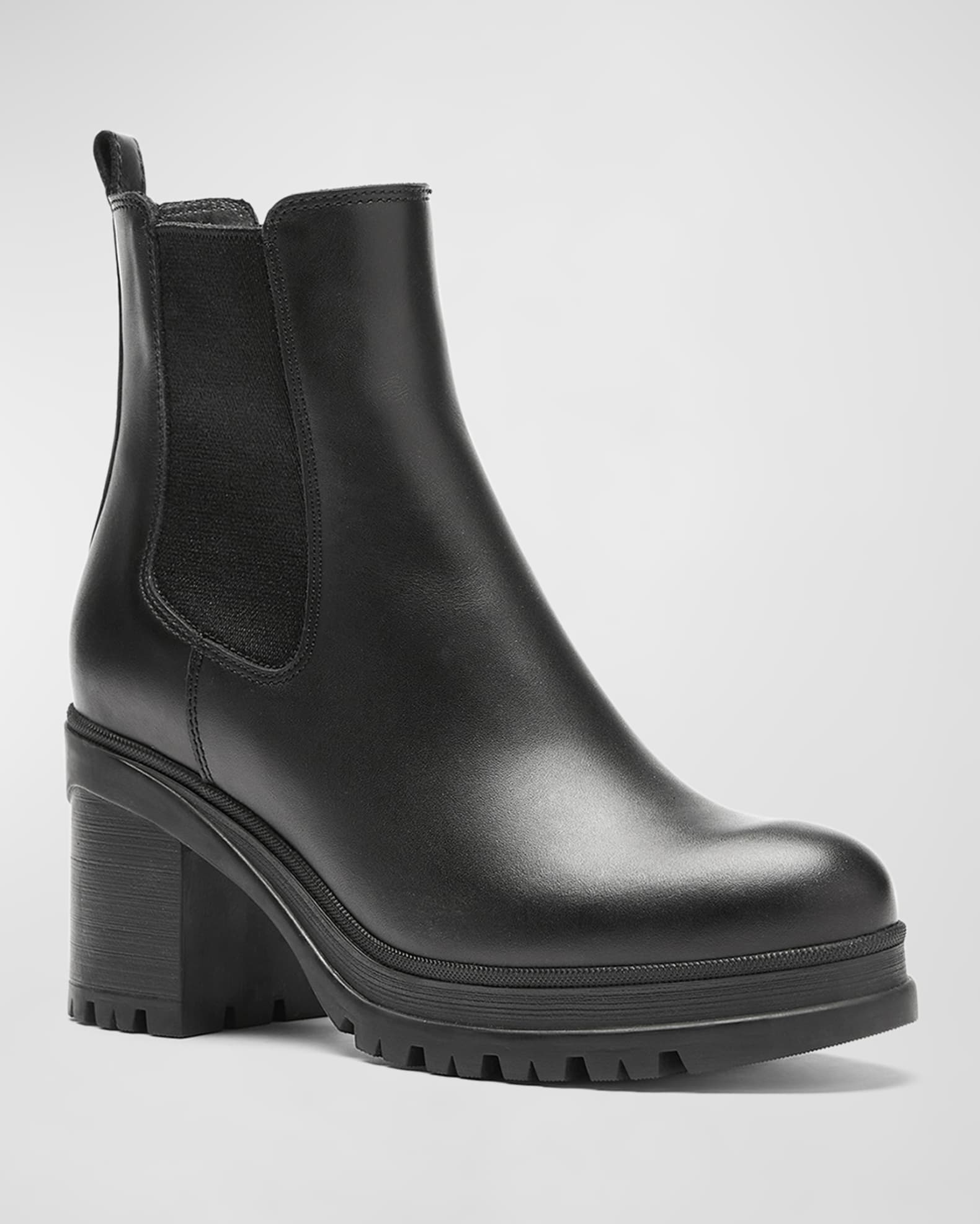 CL 25C Chelsea Booty Lug Black Alligator embossed calf leather 167675