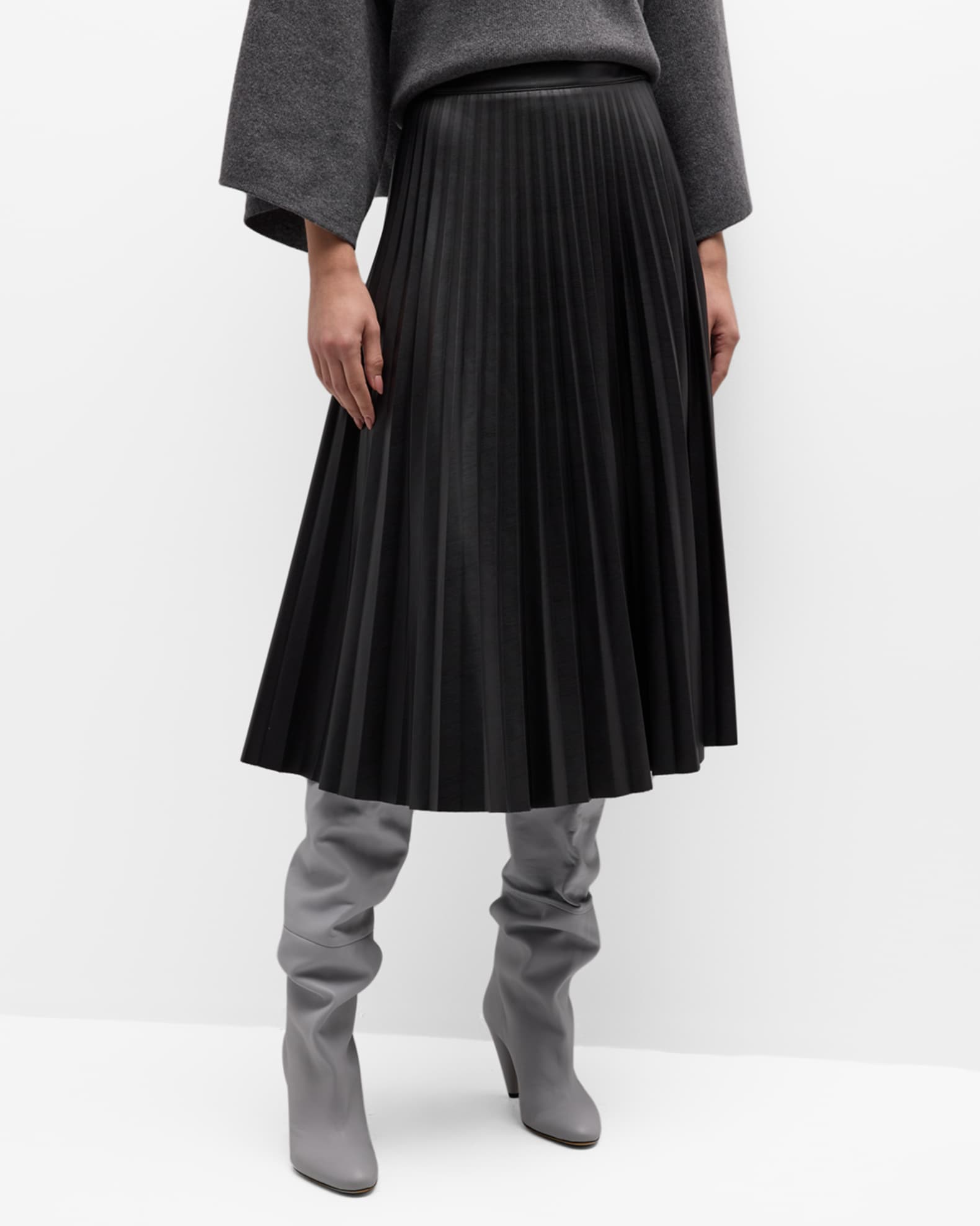 Proenza Schouler White Label Daphne pleated midi skirt - Blue
