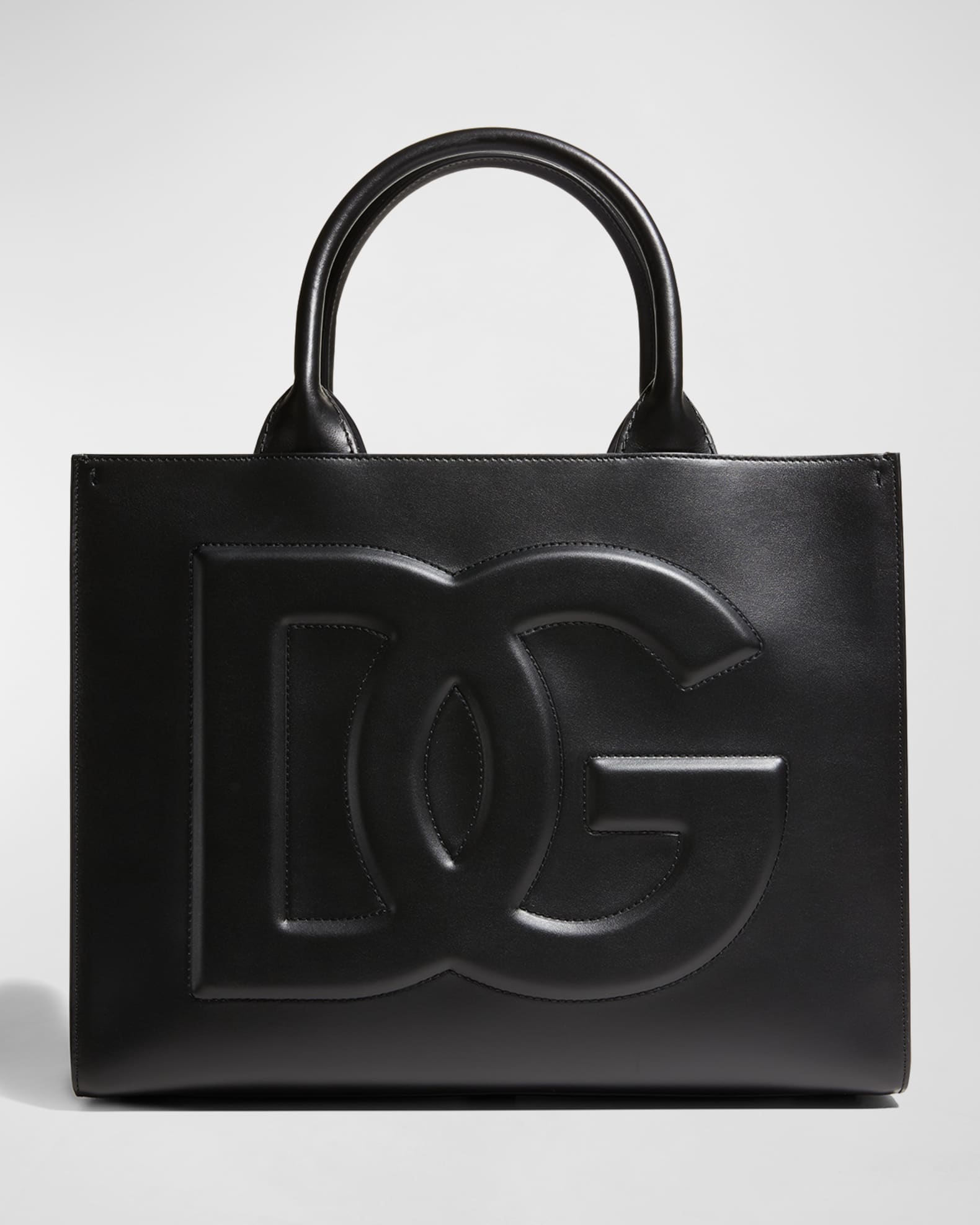 Dolce&Gabbana Beatrice Marco DG Logo Box Tote Bag | Neiman Marcus