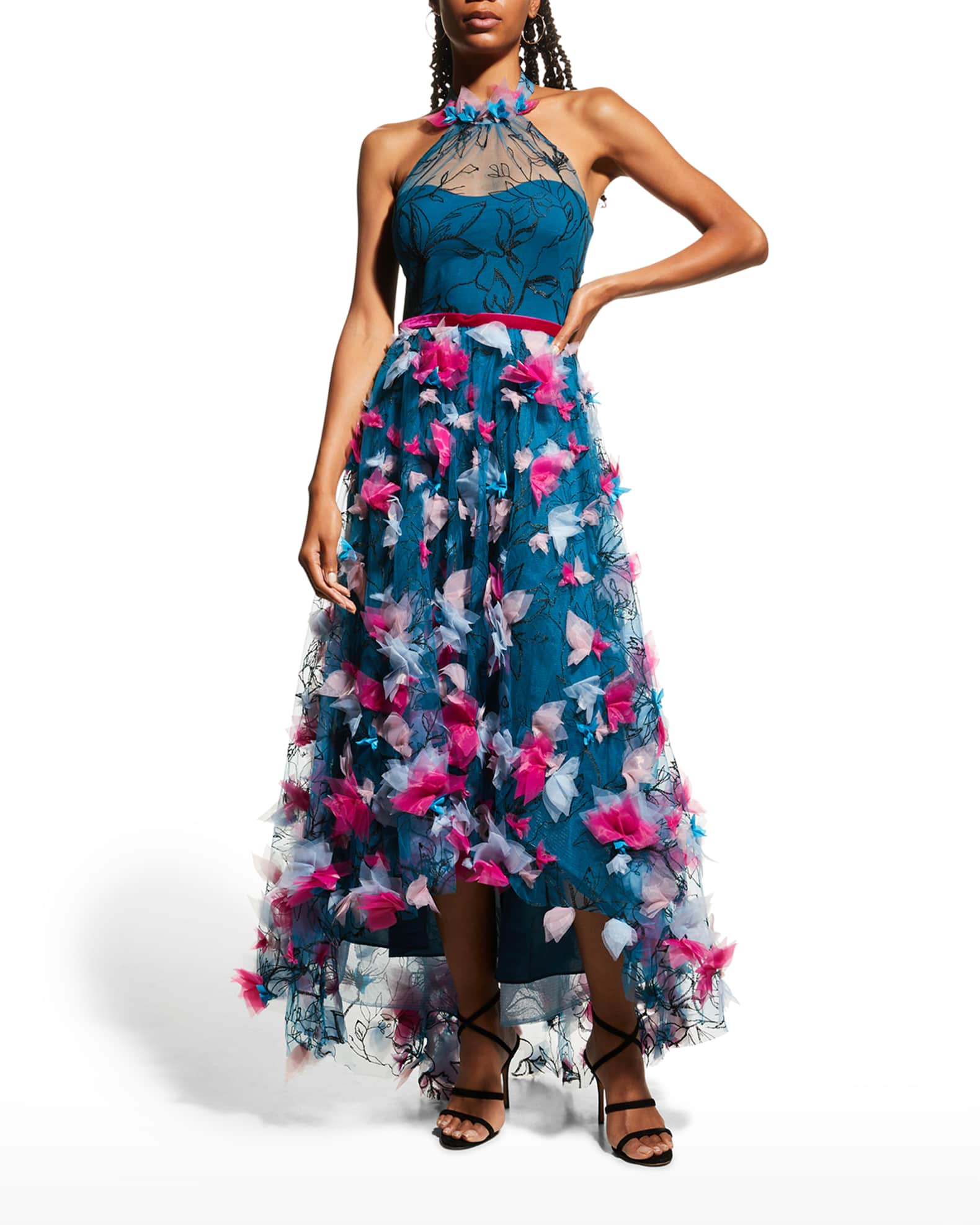 marchesa notte high low