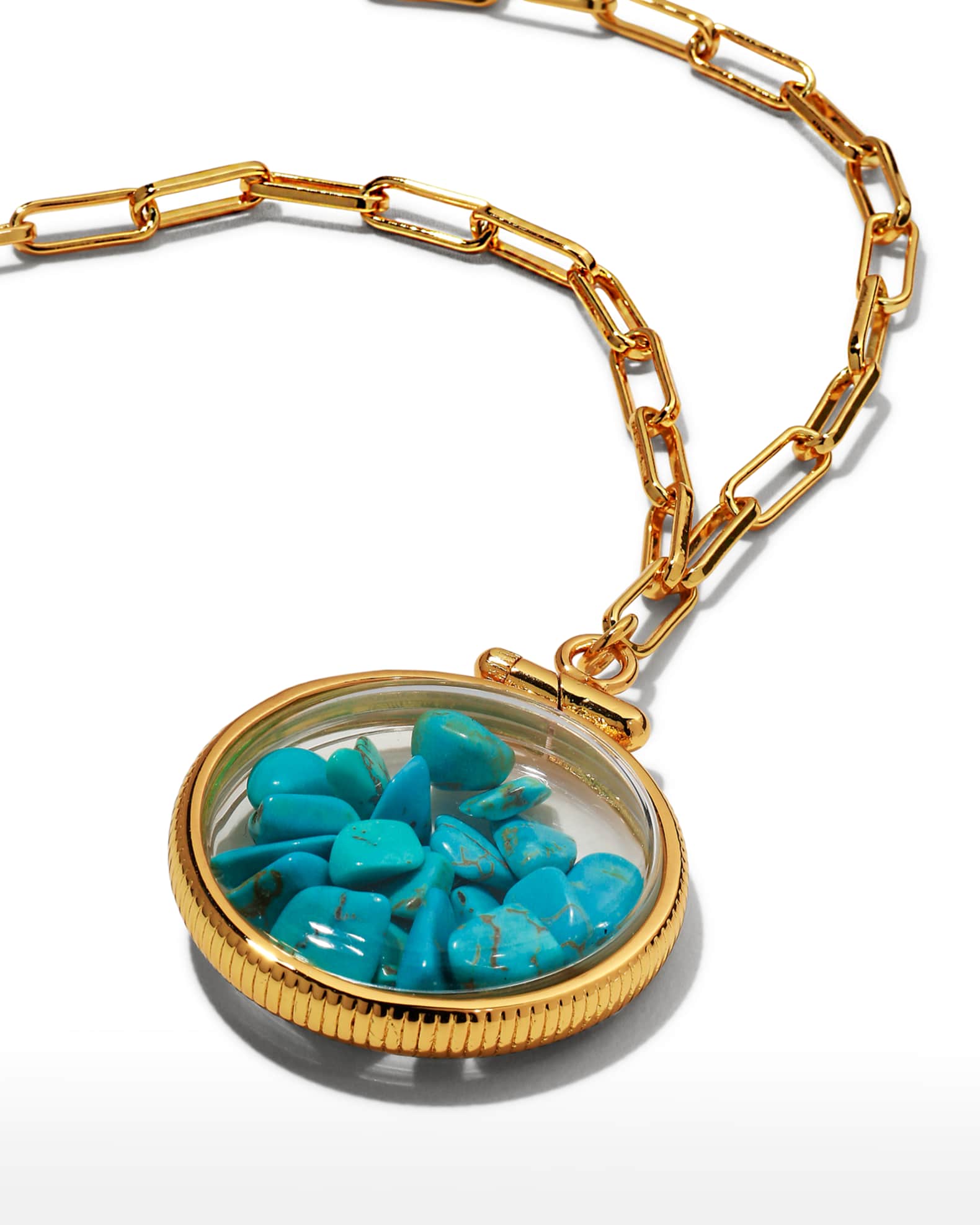 NEST Jewelry Turquoise Stone Shaker Necklace Neiman Marcus