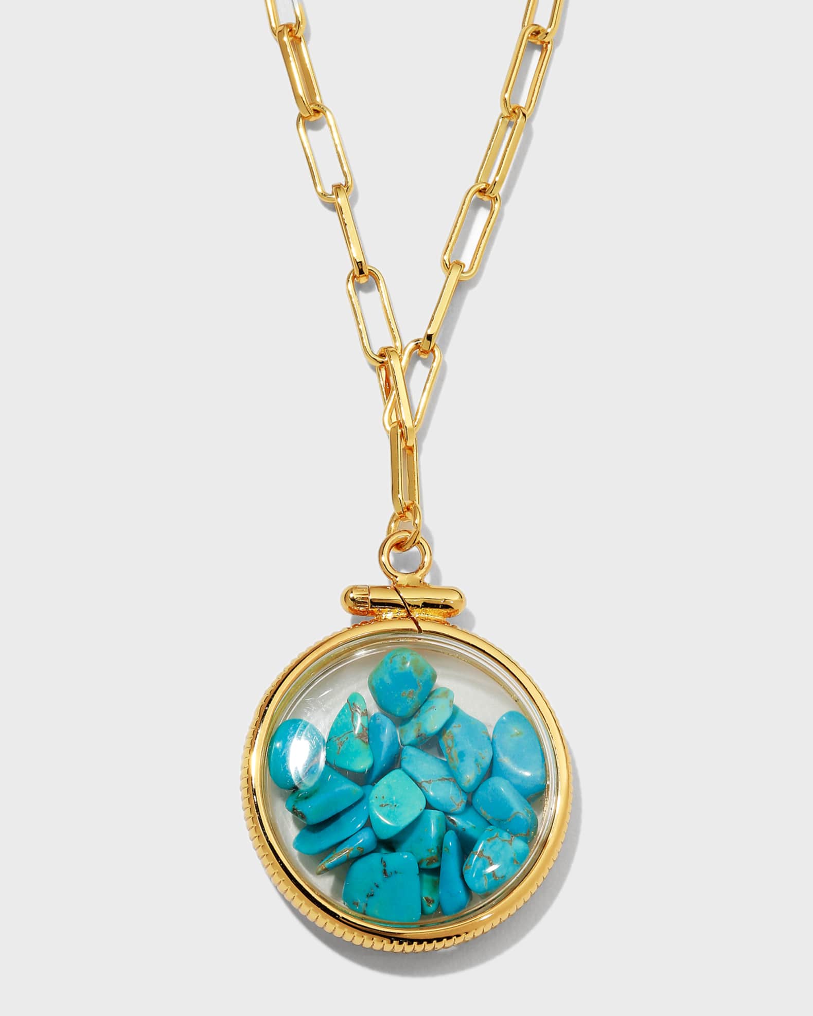 Turquoise Stone Shaker Necklace 0