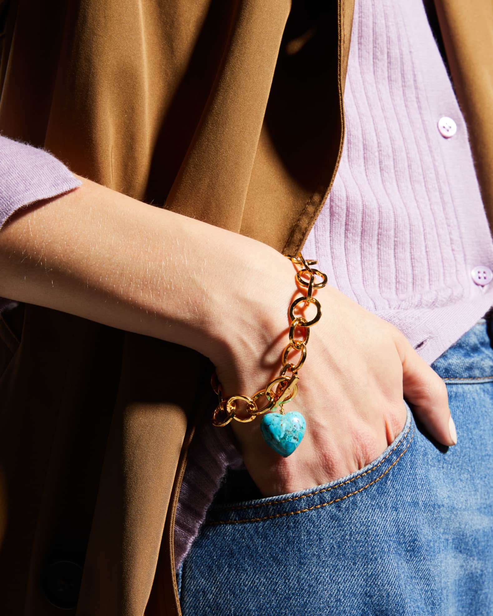 Turquoise Heart Drop Bracelet 1