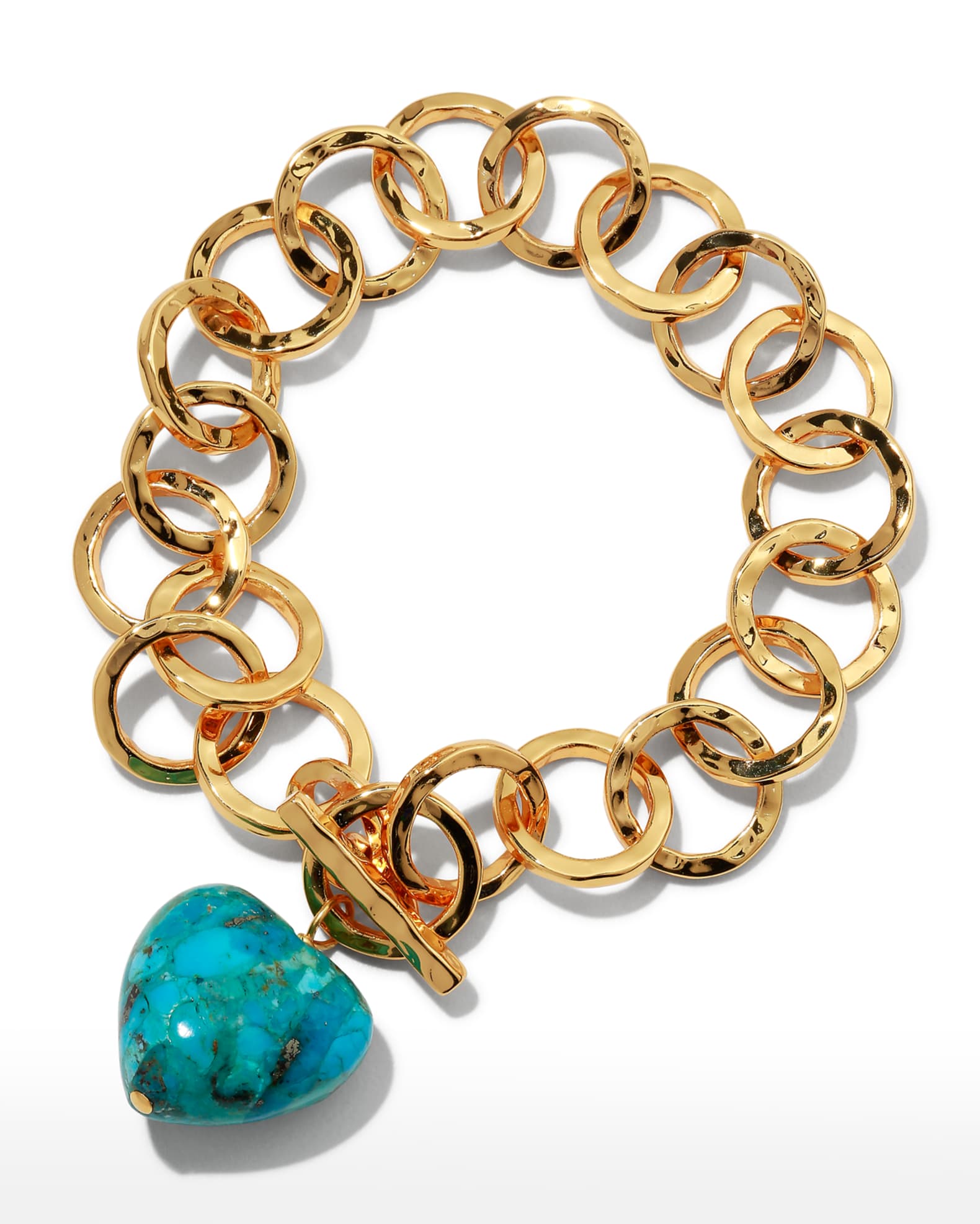 Turquoise Heart Drop Bracelet 0