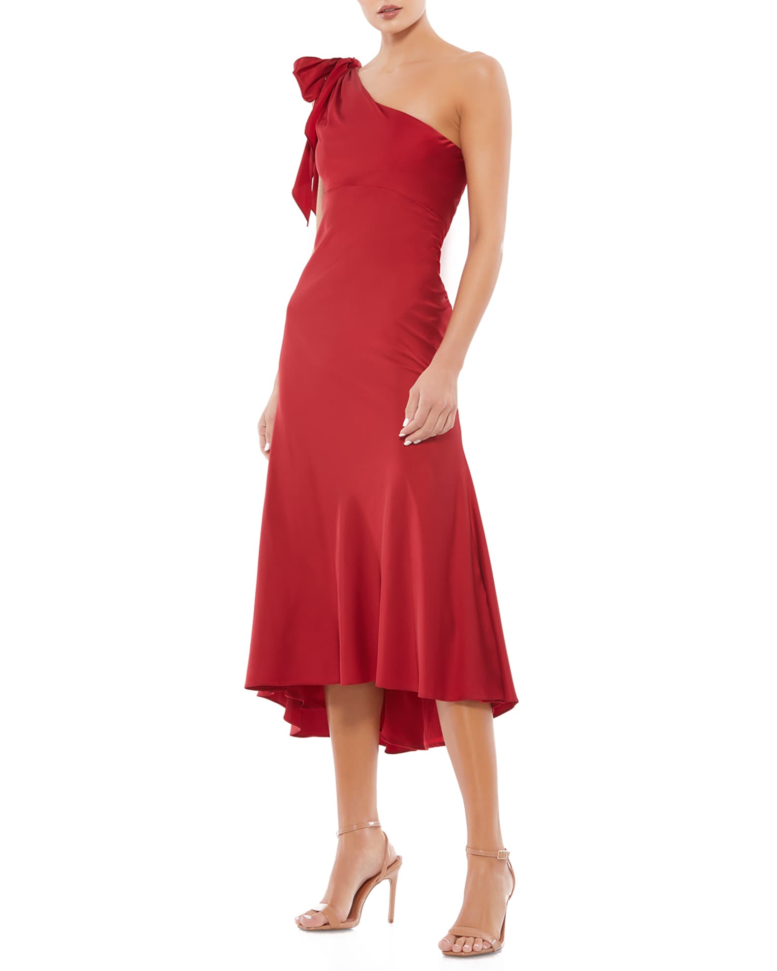 ieena for mac duggal one shoulder gown