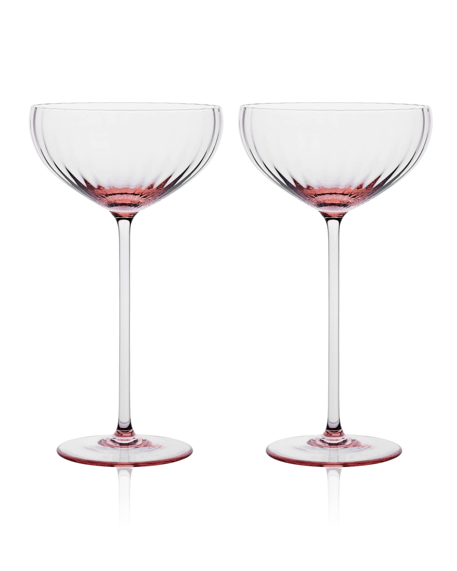 Caskata Phoebe Rose Stemless Wine Glasses Set of 2