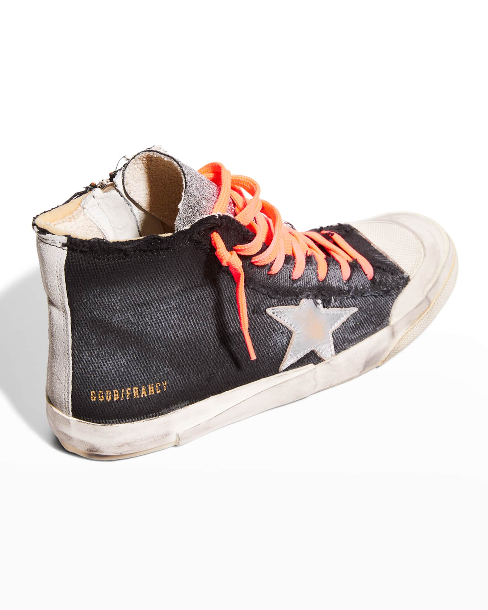 Golden Goose Francy Penstar Canvas High-Top Sneakers - Crystal