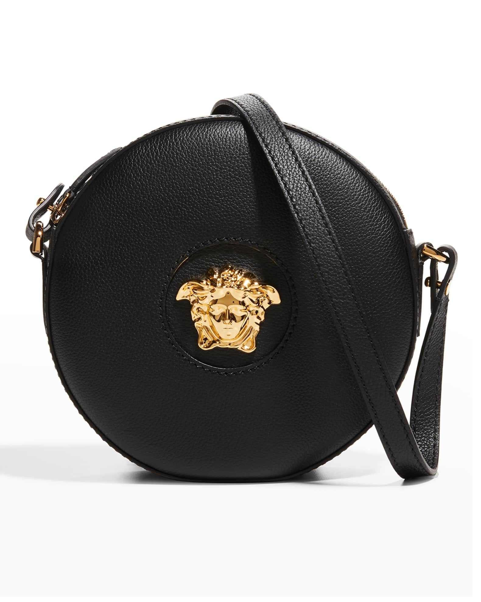 Versace La Medusa Disco Round Crossbody Bag | Neiman Marcus