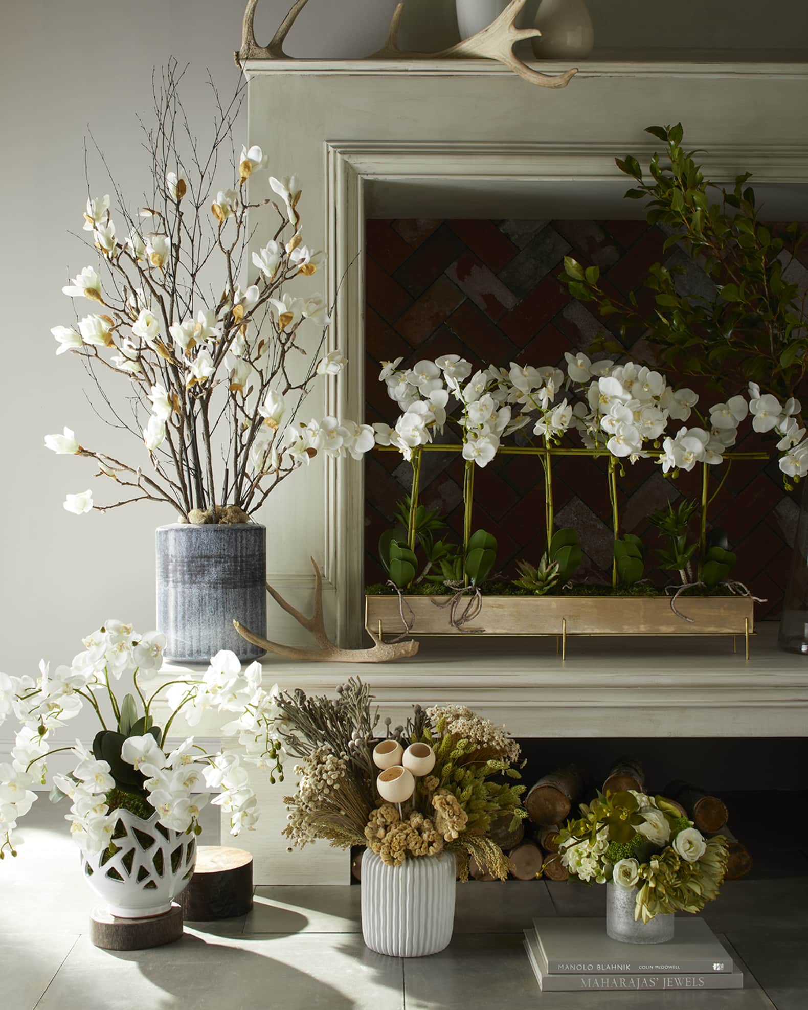 Rows Of Orchids Faux-Floral Arrangement 1