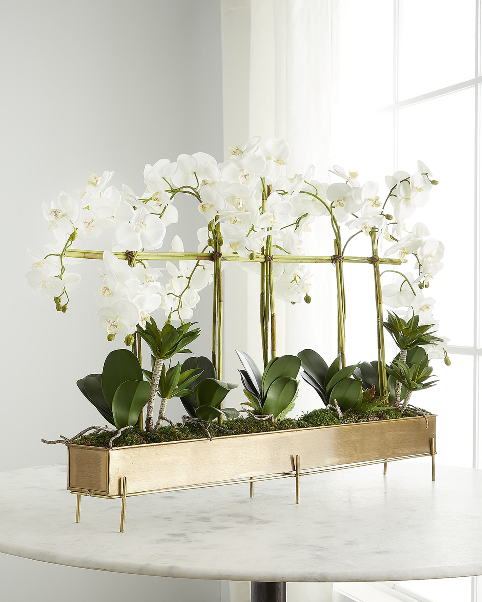 Rows Of Orchids Faux-Floral Arrangement 0